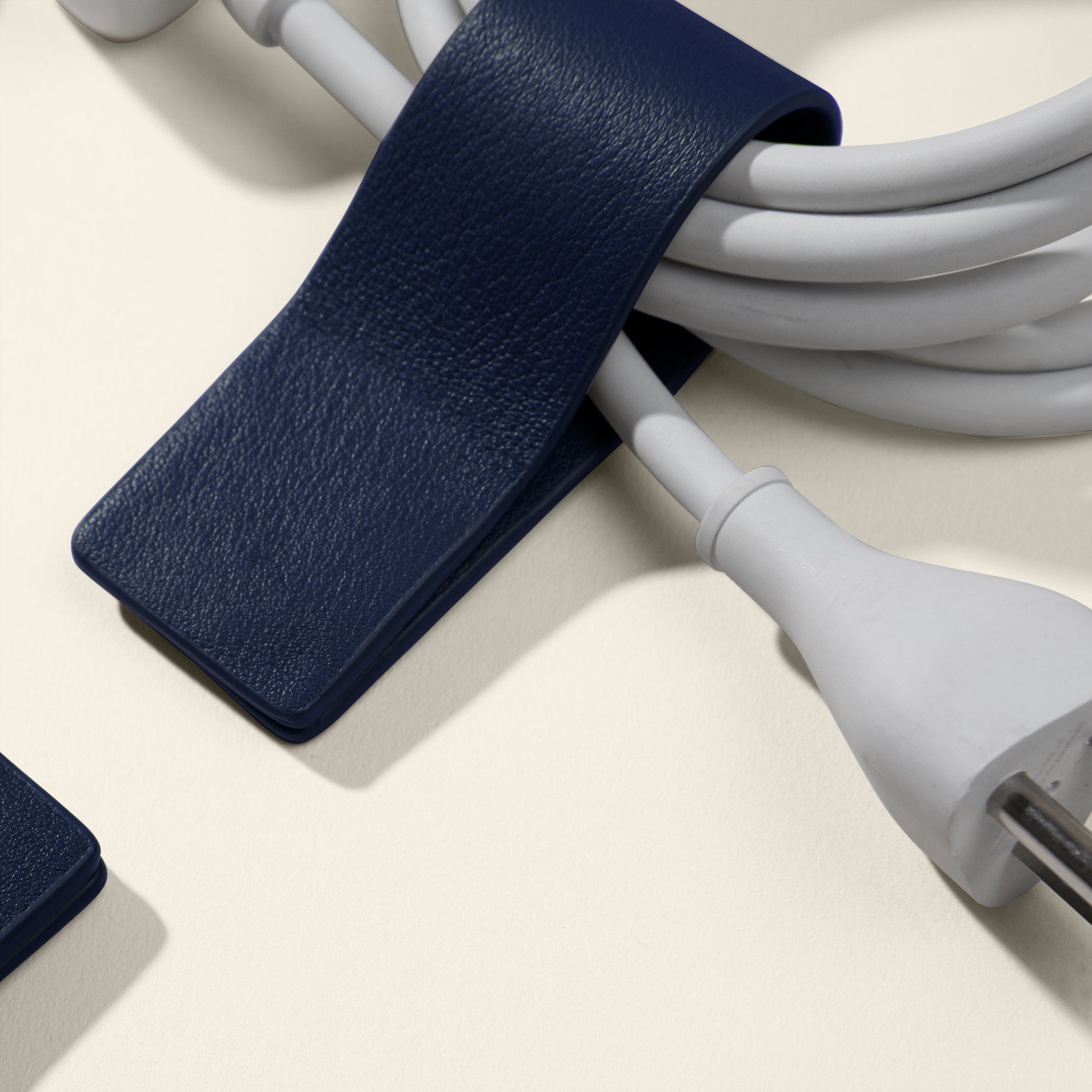 XL Cord Organizer - Navy Blue Cable Management Wrap for Desk, Travel & Home Organization | Tangle-Free Storage Solution for Headphones, Chargers & Cords