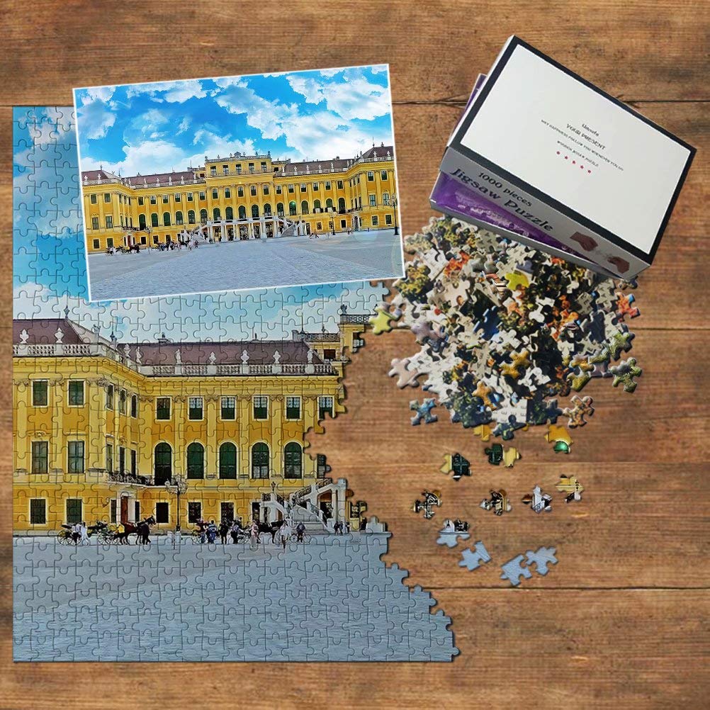 1000-Piece Austria Schönbrunn Palace Vienna Jigsaw Puzzle - Premium Wooden Travel Souvenir & Home Decor for Puzzle Lovers, Adults & Teens - Perfect for Family Game Nights, Stress Relief & European Travel Memories