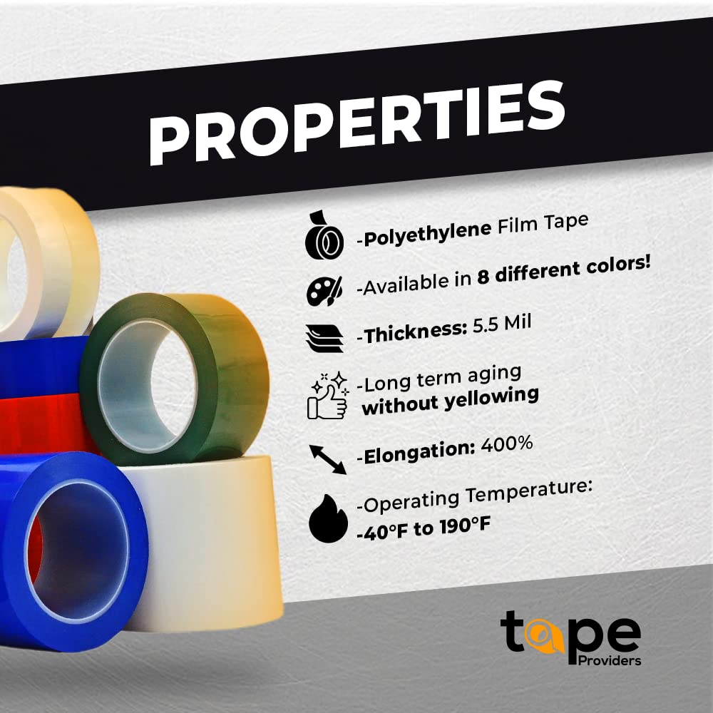 WOD GHT5A Greenhouse Repair Tape - 3 Inch x 108 Ft Heavy Duty Weatherproof Polyethylene Film (16-Roll Bulk Case) - Strong Sealing & Seaming Tape for Greenhouses, Windows, Doors & DIY Projects - Perfect for Weatherproofing, Insulation & Emergency Repairs