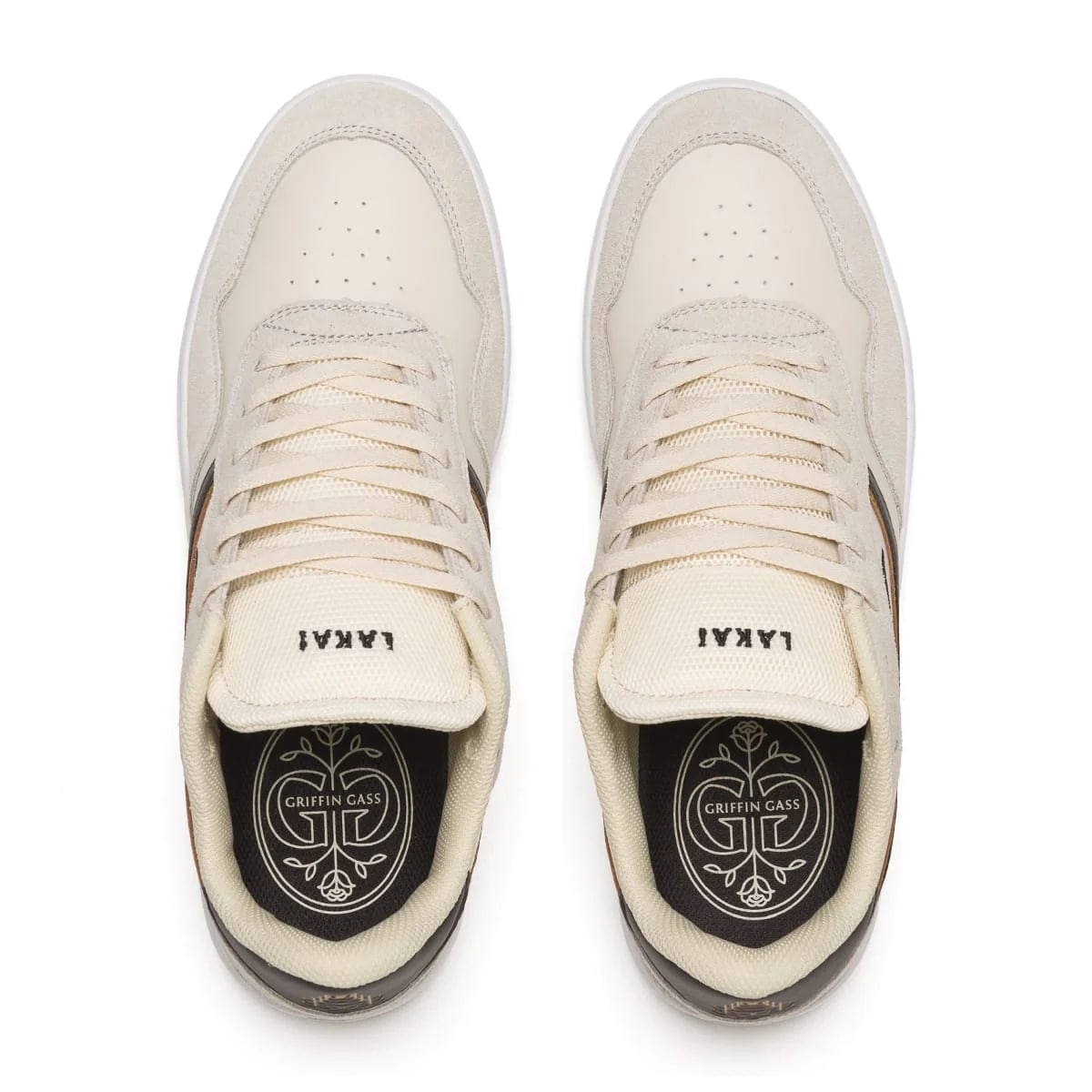 Lakai Terrace Cream Suede Skate Shoes - Men's Classic Casual Sneakers for Streetwear & Skateboarding | Perfect for Urban Fashion and Daily Wear
