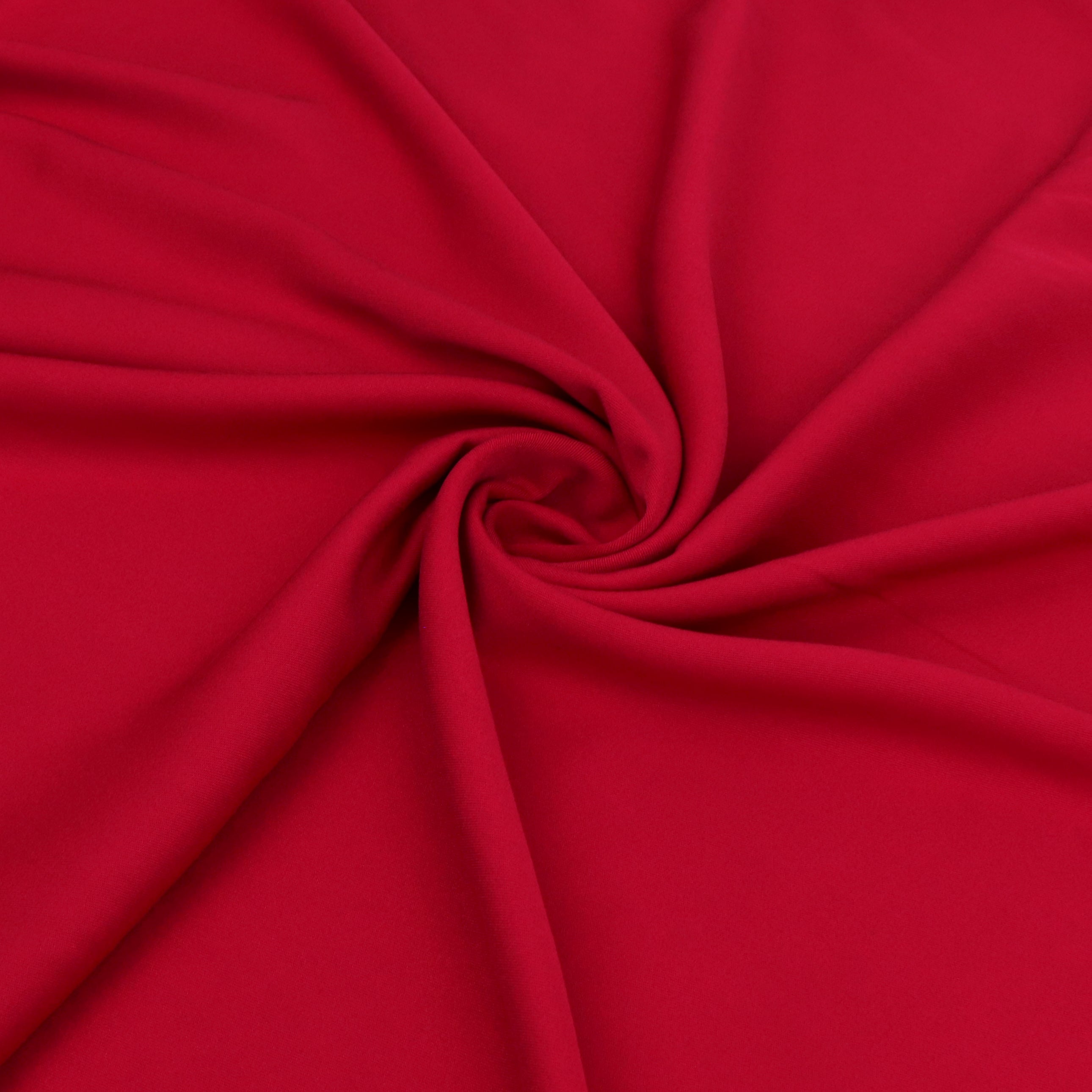 Premium Red Viscose Twill Fabric - Soft, Durable & Breathable Material for Dresses, Skirts & DIY Fashion Projects