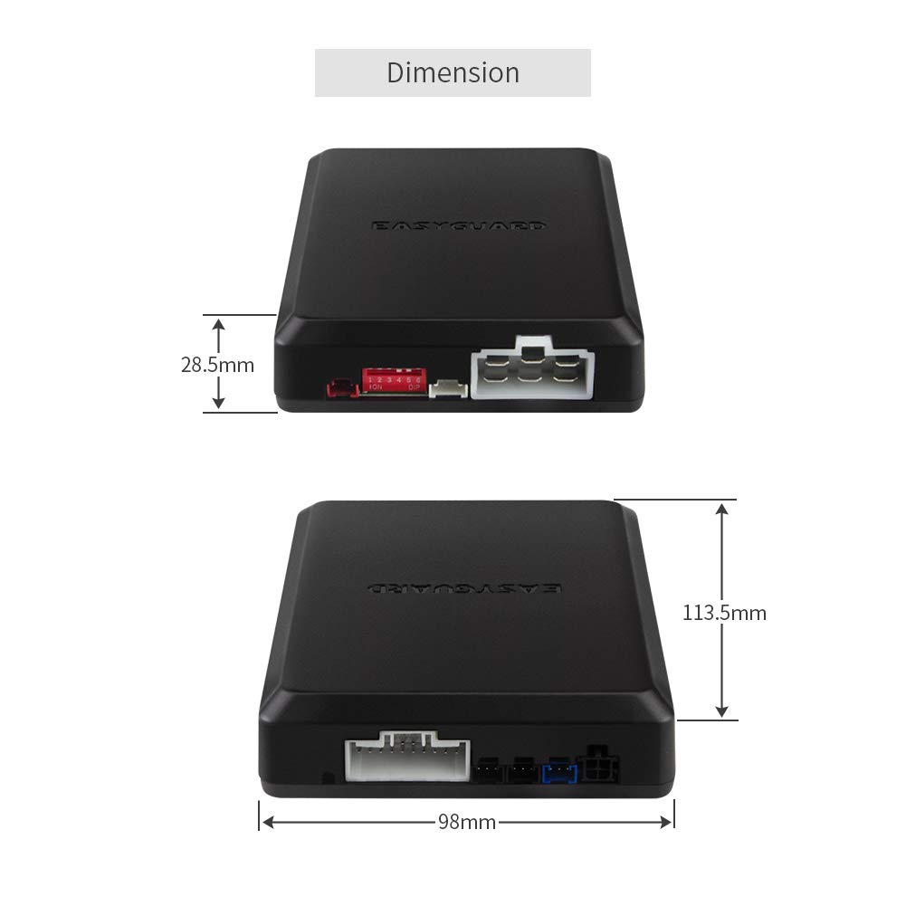 EASYGUARD EC002-T-NS Advanced Rolling Code PKE Car Alarm System with Keyless Entry, Remote Start, Push Button Ignition, Touch Password & Shock Sensor - Auto Lock/Unlock for Vehicle Security | Perfect for Daily Commute & Parking Safety