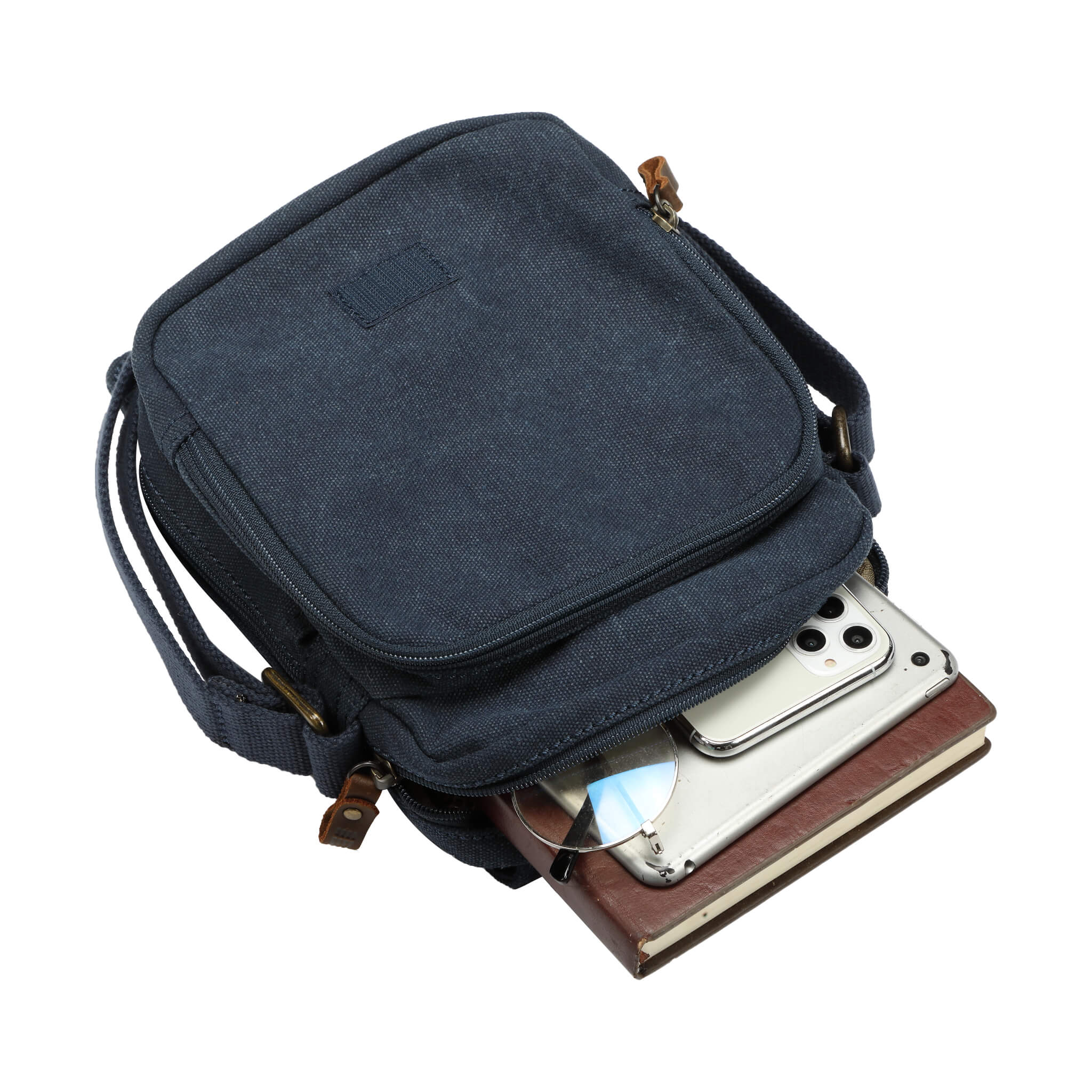 TRP0239 Troop London Classic Canvas Crossbody Bag - Stylish & Durable for Travel, Work & Everyday Use