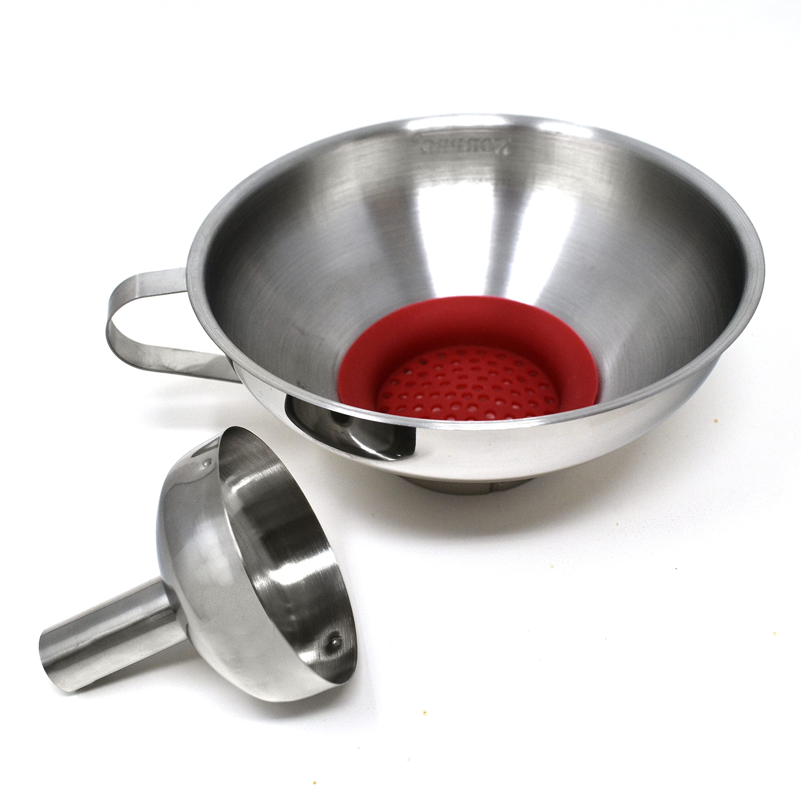 Norpro 5-Inch Stainless Steel Funnel with Removable Spout - Silver Kitchen Funnel for Cooking, Baking, Oil Pouring & Liquid Transfer - Perfect for Home, Restaurant & DIY Projects