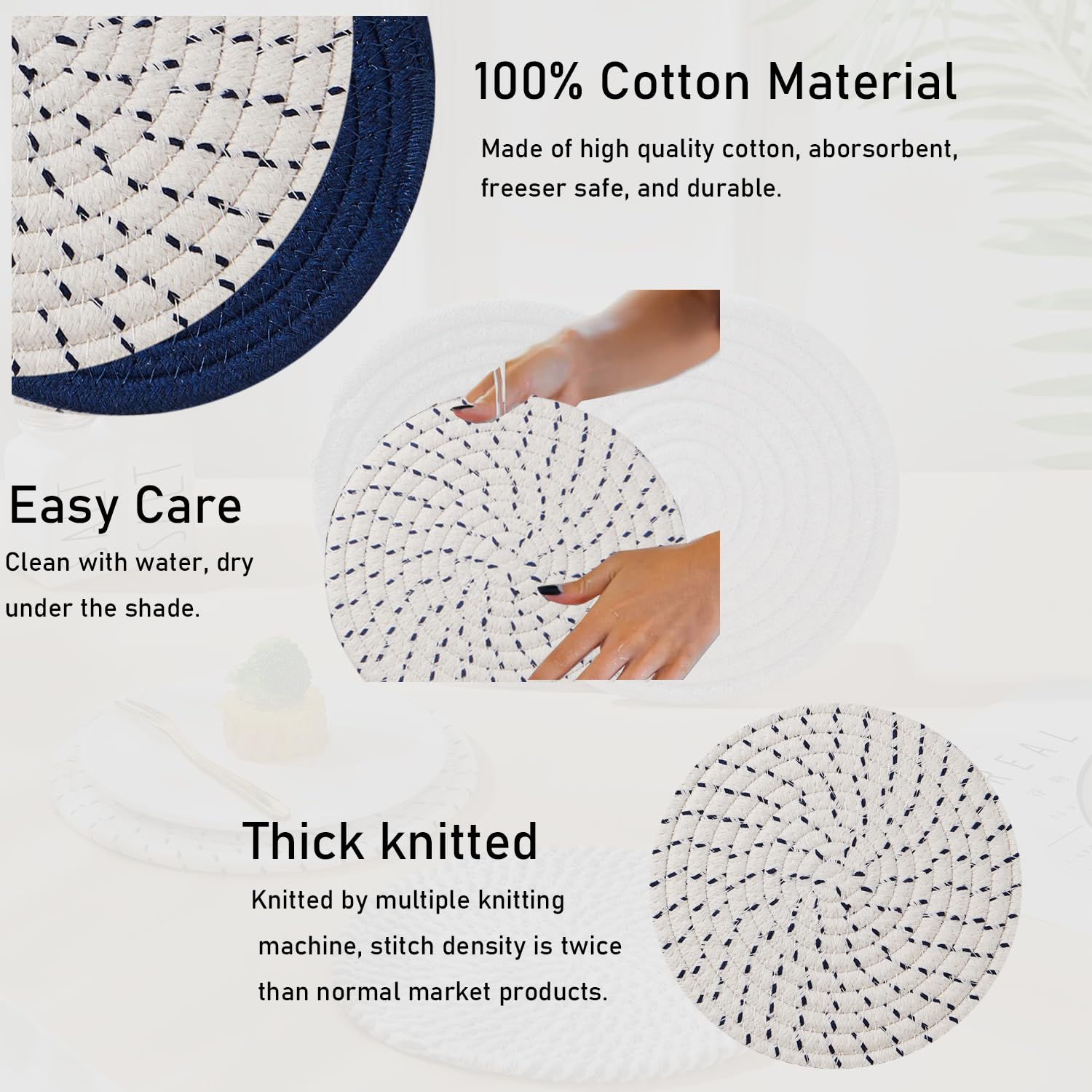Heat-Resistant Trivets for Hot Dishes - 7.3
