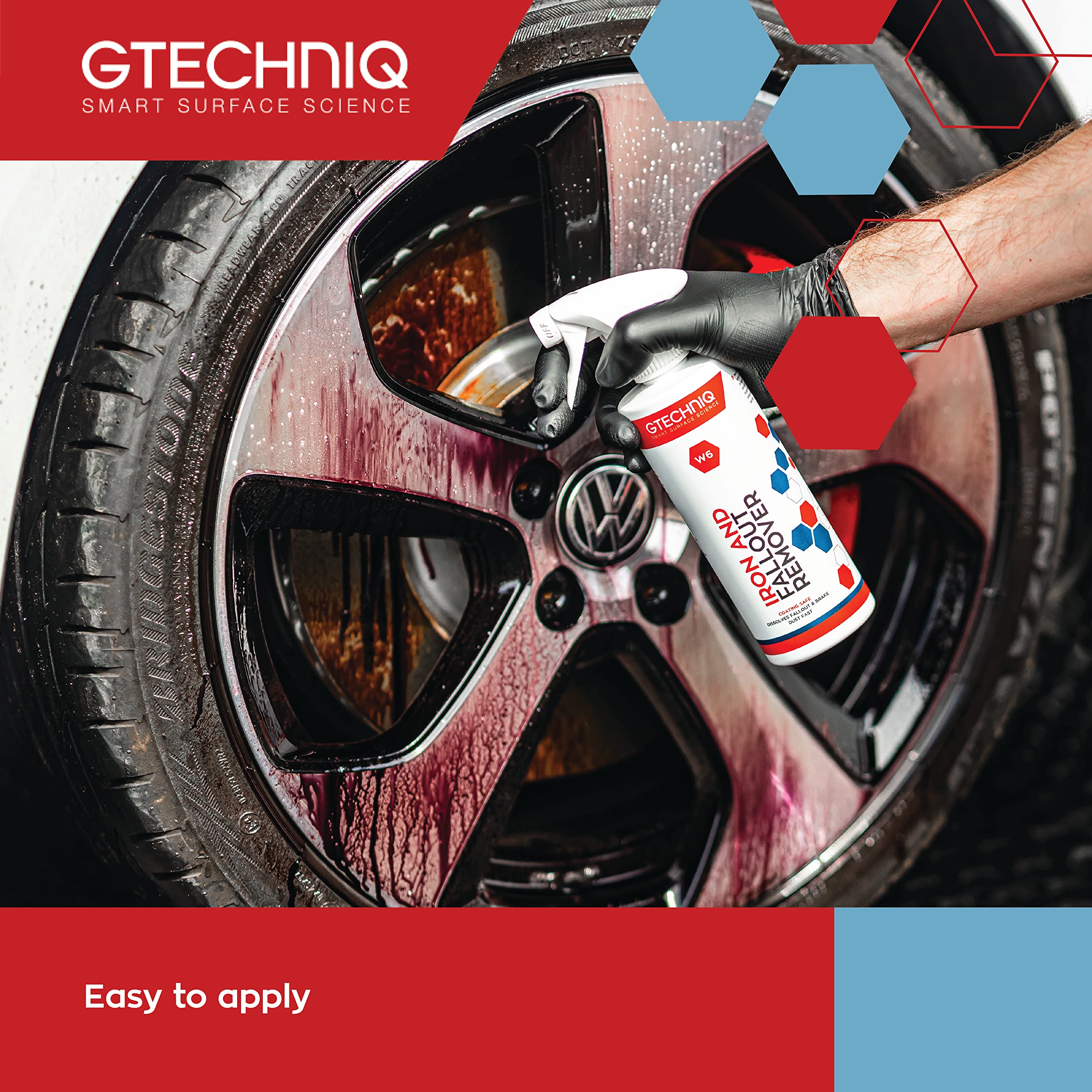Gtechniq W6 Iron & Fallout Remover - Safe Brake Dust Degreaser for Car Wheels, Rims & Paintwork | 5L Bottle | Protects Ceramic Coatings | Perfect for Detailing & Auto Maintenance