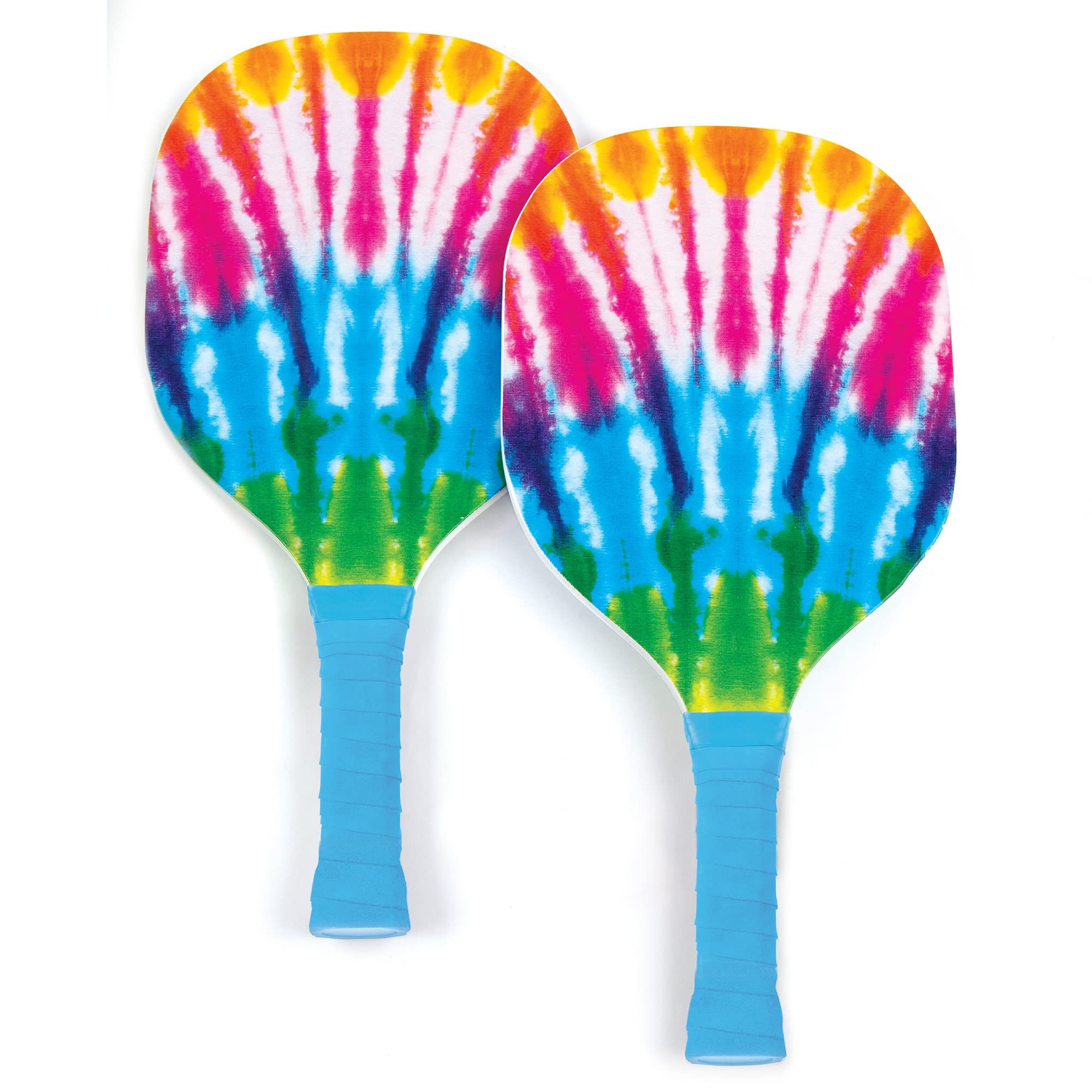 Make It Real 3C4G: Tie Dye 2-Person Portable Pickleball Set with Paddles & Balls - Perfect for Outdoor, Beach, Backyard Fun - Great Gift for Girls, Tweens & Kids Ages 8+ (Includes Drawstring Bag) - Ideal for Family Picnics, Park Games & Summer Activities