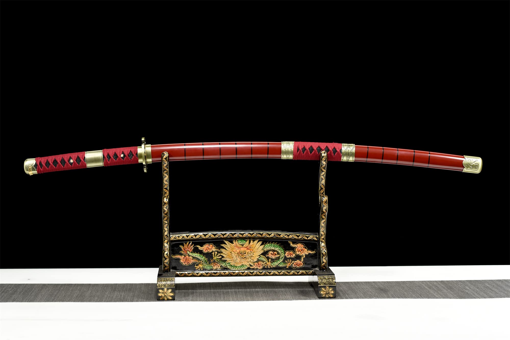 Authentic Roronoa Zoro Sandai Kitetsu Katana Replica - Handmade T10 Steel Clay Tempered Samurai Sword with Hamon | One Piece Anime Cosplay, Martial Arts Training & Japanese Sword Collection