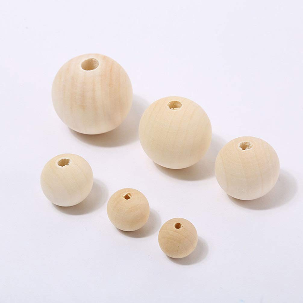 100pcs Natural Wood Spacer Beads for Bracelet Making - Round Wooden Beads for DIY Jewelry Crafting - Perfect for Handmade Bracelets, Necklaces & Beaded Accessories