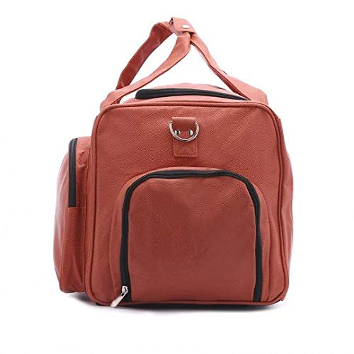Florida State FSU Seminoles Basketball Leather Gym Bag - Durable Basketball Material - Shoulder Strap & Handles - Shoe Compartment - Orange - Perfect for Travel, Sports & Gym Workouts