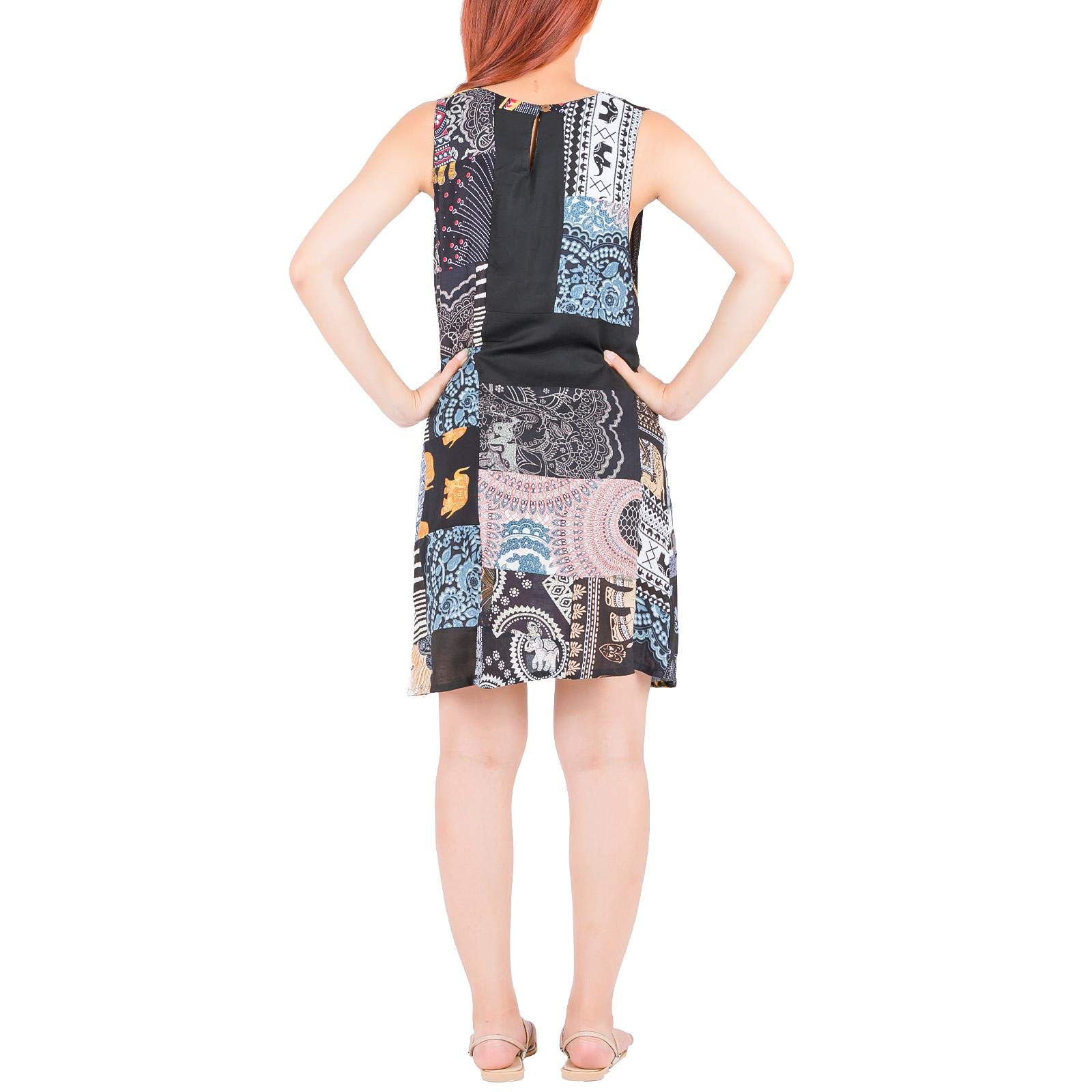 LOFBAZ Women's Sleeveless Summer Dress - Casual Beach Sundress for Vacation, Pool Party & Outdoor Activities