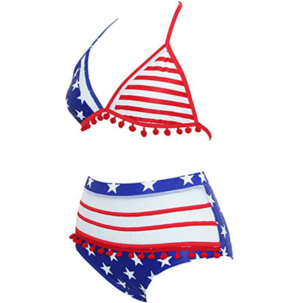 USA Flag Bikini for Women - Patriotic Swimsuit for 4th of July & Beach
