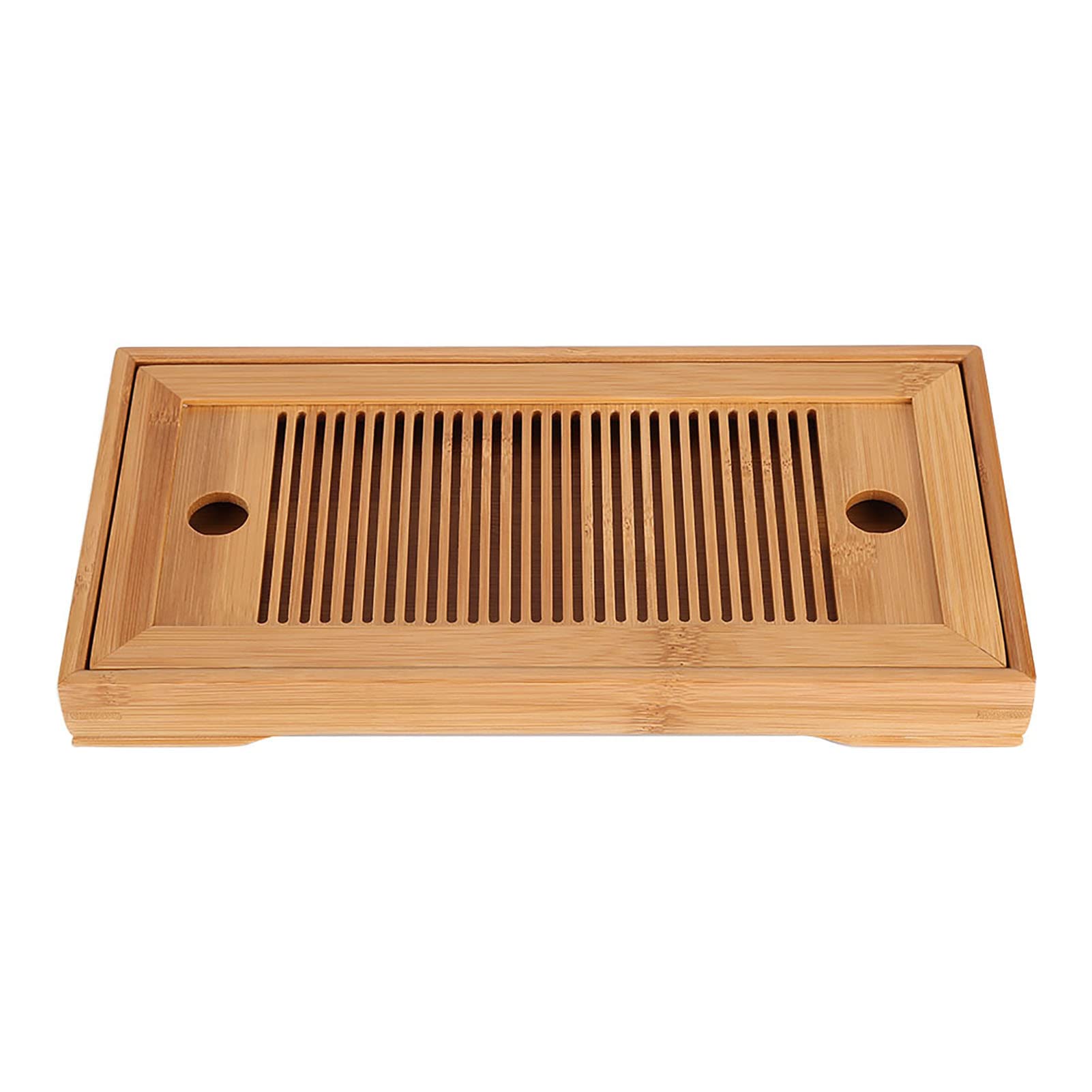 Premium Bamboo Tea Tray for Gongfu Tea Ceremony - Handcrafted Chinese Style Tea Serving Table with Drainage - Perfect for Teahouse, Home & Office Tea Time, Meditation & Zen Decor