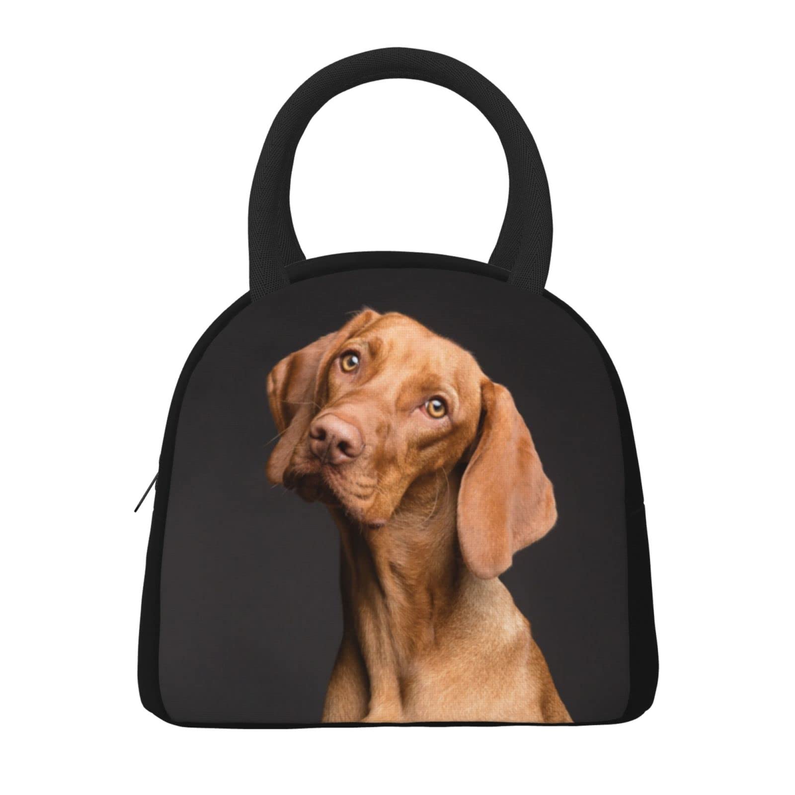 Sad Vizsla Dog Insulated Lunch Bag - Reusable Thermal Cooler Tote with Adjustable Shoulder Strap for Office, School & Outdoor Picnics | Perfect for Work Lunches, Beach Trips and Camping Meals