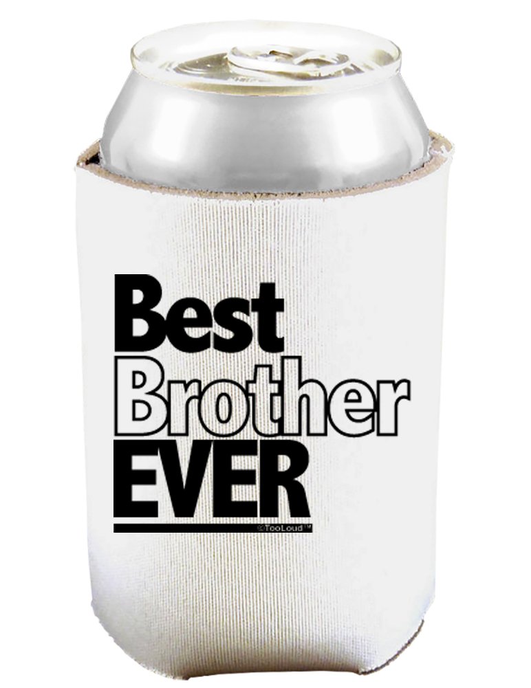 TOOLOUD Best Brother Ever Can & Bottle Cooler Sleeves - 2 Pack White Insulated Beer Koozies for Outdoor BBQ, Camping & Parties