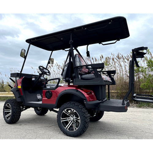 48V Electric Golf Cart 4 Seater - Lifted Renegade+ Edition Utility UTV | Compare to Coleman & Kandi | Red | Perfect for Golf Courses, Campuses & Resort Transportation