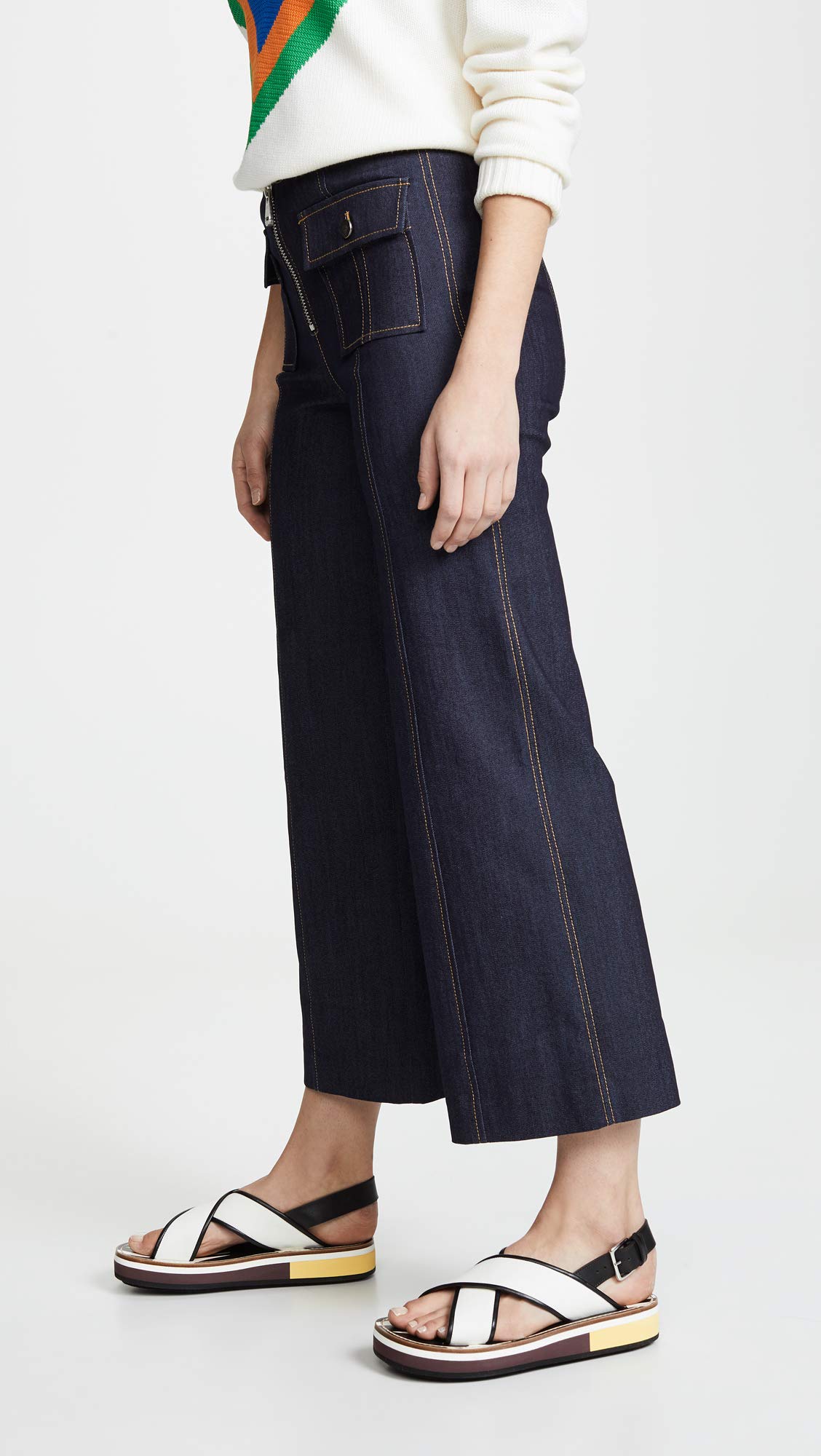 Cinq à Sept Women's Tous Les Jours Azure Pants - Stylish High-Waisted Wide Leg Trousers for Work, Office & Casual Outfits | Perfect for Business Attire, Date Night & Everyday Wear