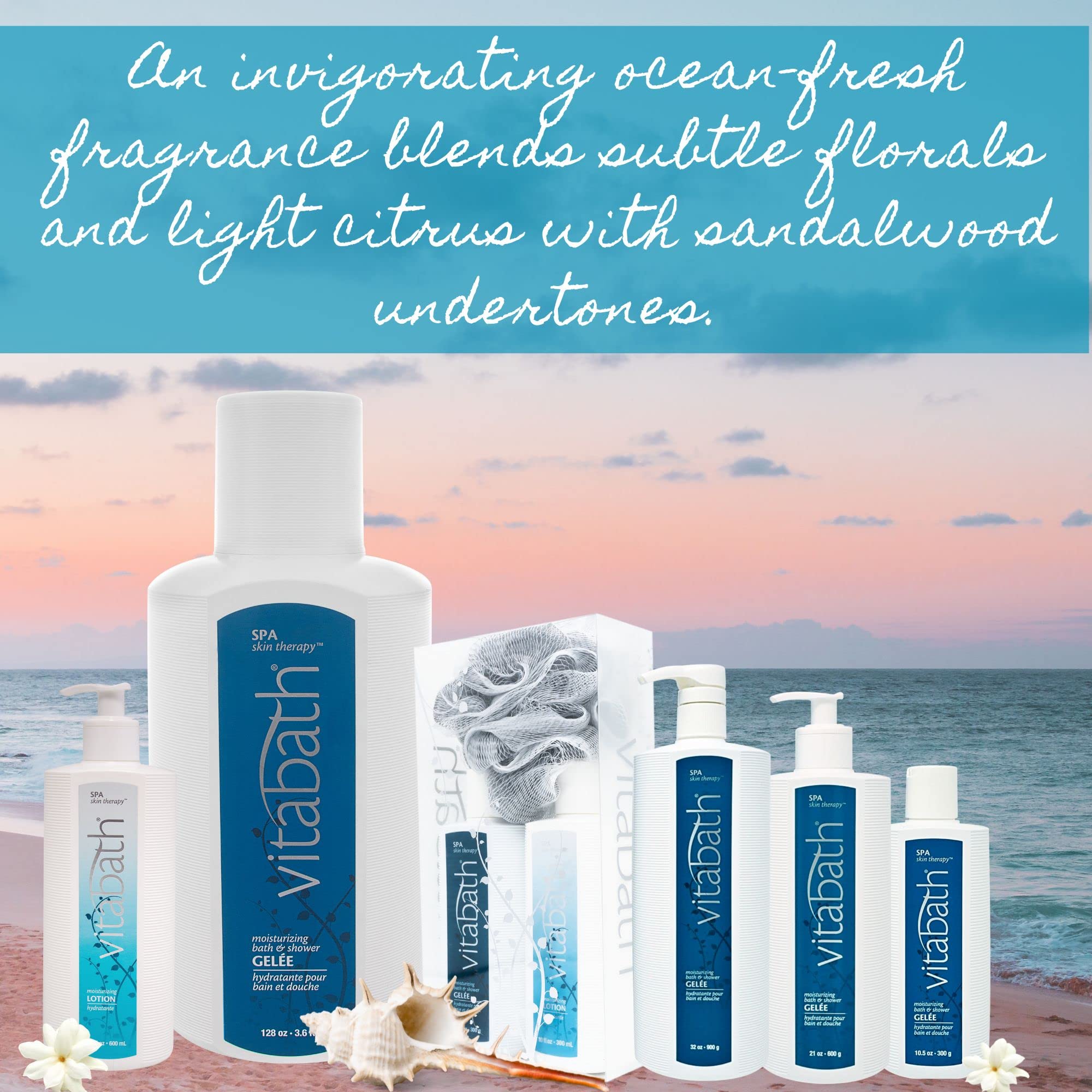 Vitabath SPA Skin Therapy™ Gallon Moisturizing Bath & Shower Gel - Hydrating Body Wash for Dry Skin | Relaxing SPA Experience at Home | Perfect for Daily Use & Gift Sets