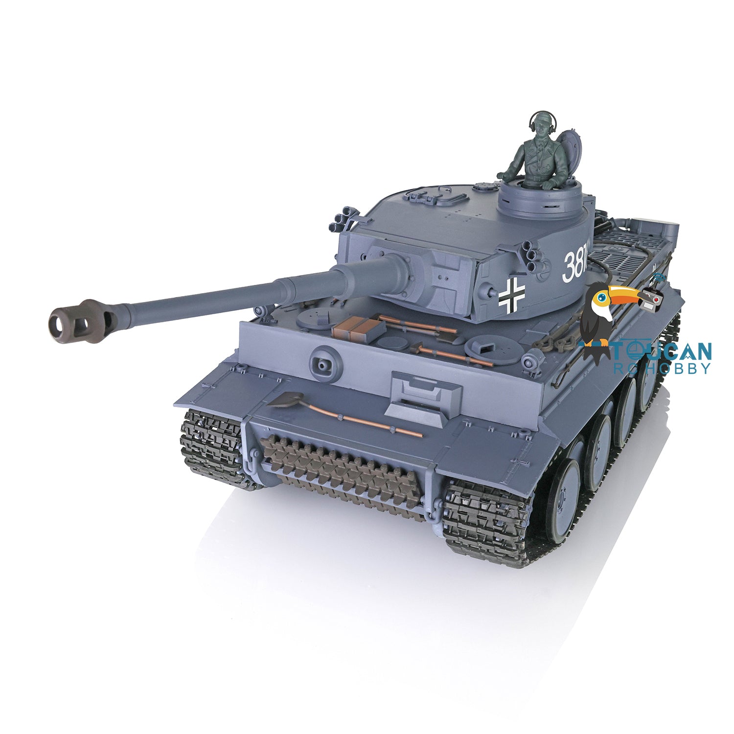 1/16 Scale Henglong German Tiger I RTR RC Tank - 2.4Ghz Remote Control, Smoke & BB Unit, Infrared Combat System (Model 3818) | Fast Free Shipping | Perfect for Military Enthusiasts, Collectors & RC Battles