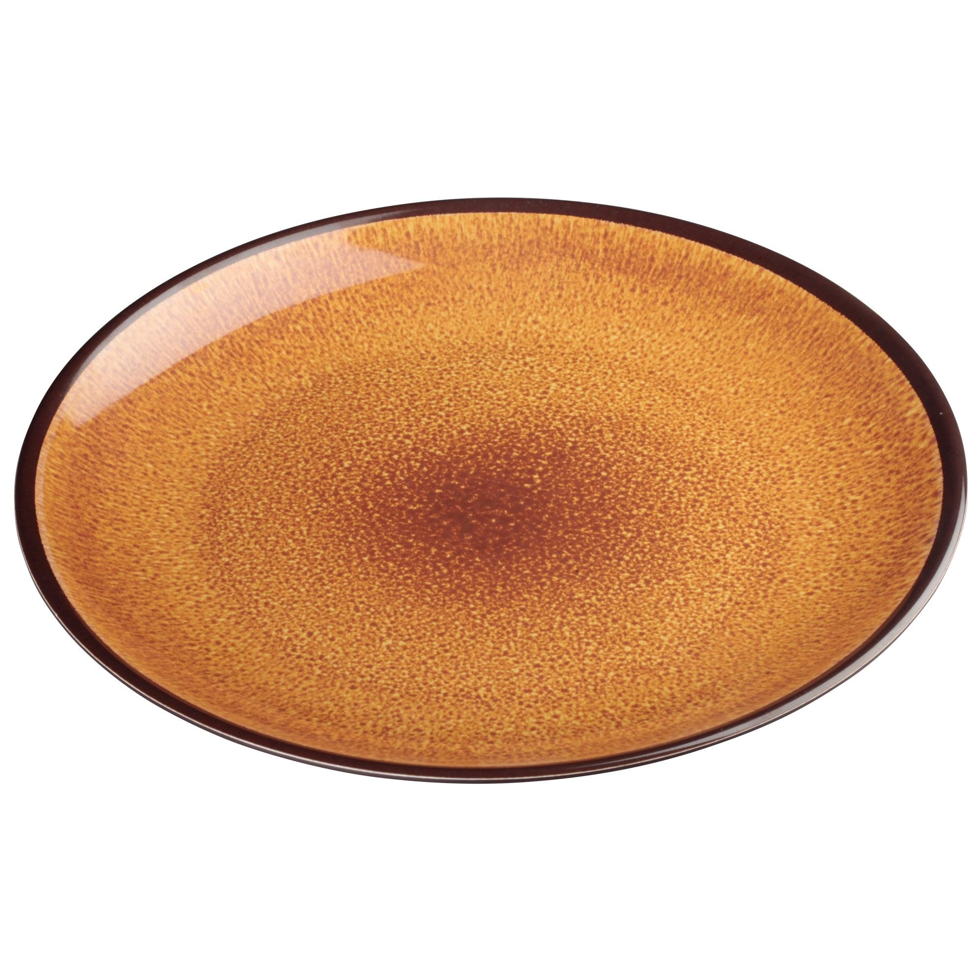 Winco WDM020-402 11-Inch Brown Round Melamine Dinner Plates - Set of 24 Durable Ardesia Ava Serving Platters for Restaurants, Catering & Outdoor Dining