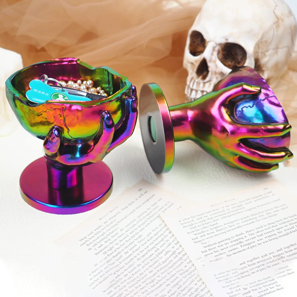 FineInno Skull Silicone Mold for Resin Casting, Epoxy Jewelry Tray, DIY Candle Holder & Concrete Plaster Crafts - Perfect for Halloween Decor, Gothic Home Accessories & Unique Gift Making