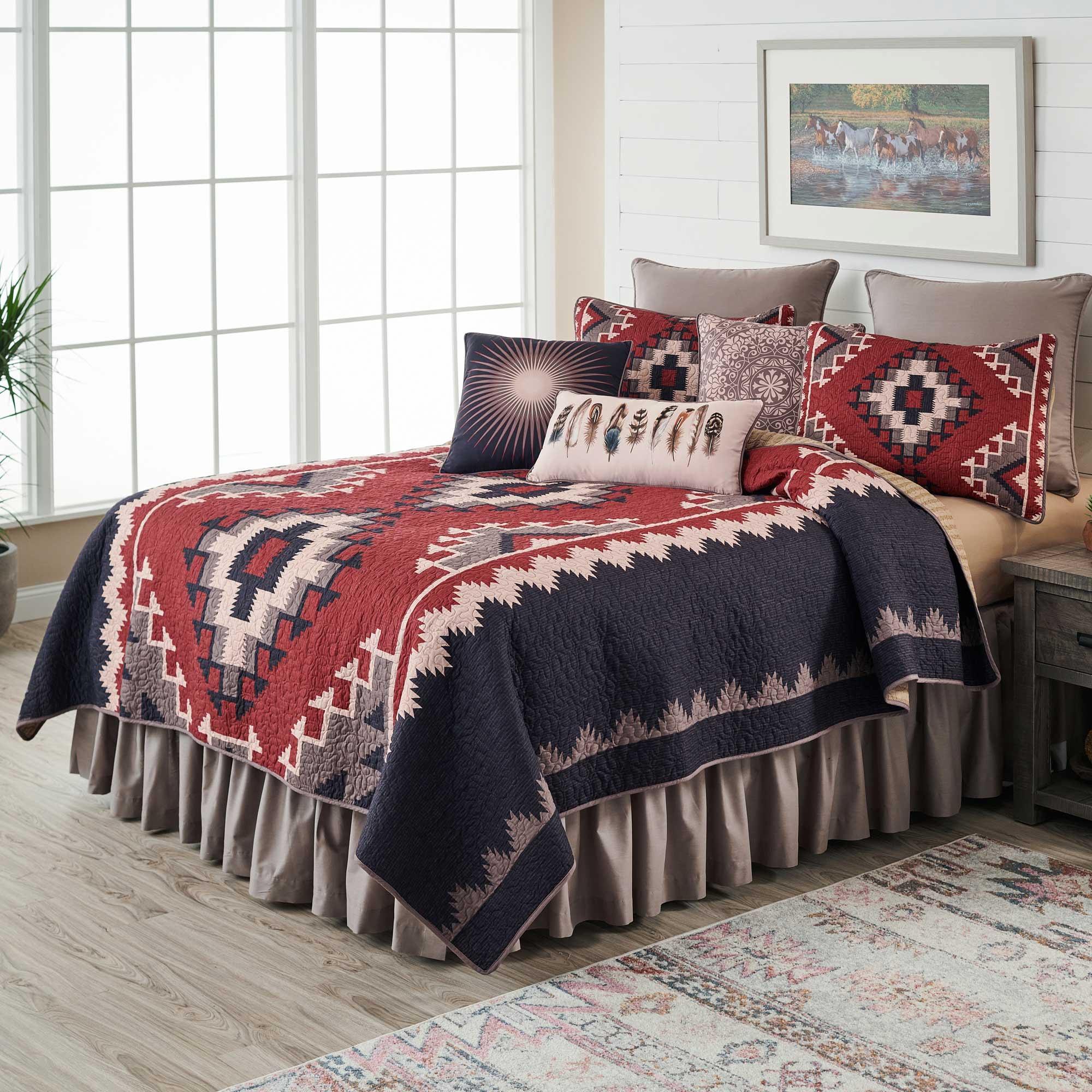 Desert Hideaway Quilt - Lightweight & Breathable Bedding Set for Cozy Comfort - Perfect for Guest Rooms, Vacation Homes & Glamping Adventures