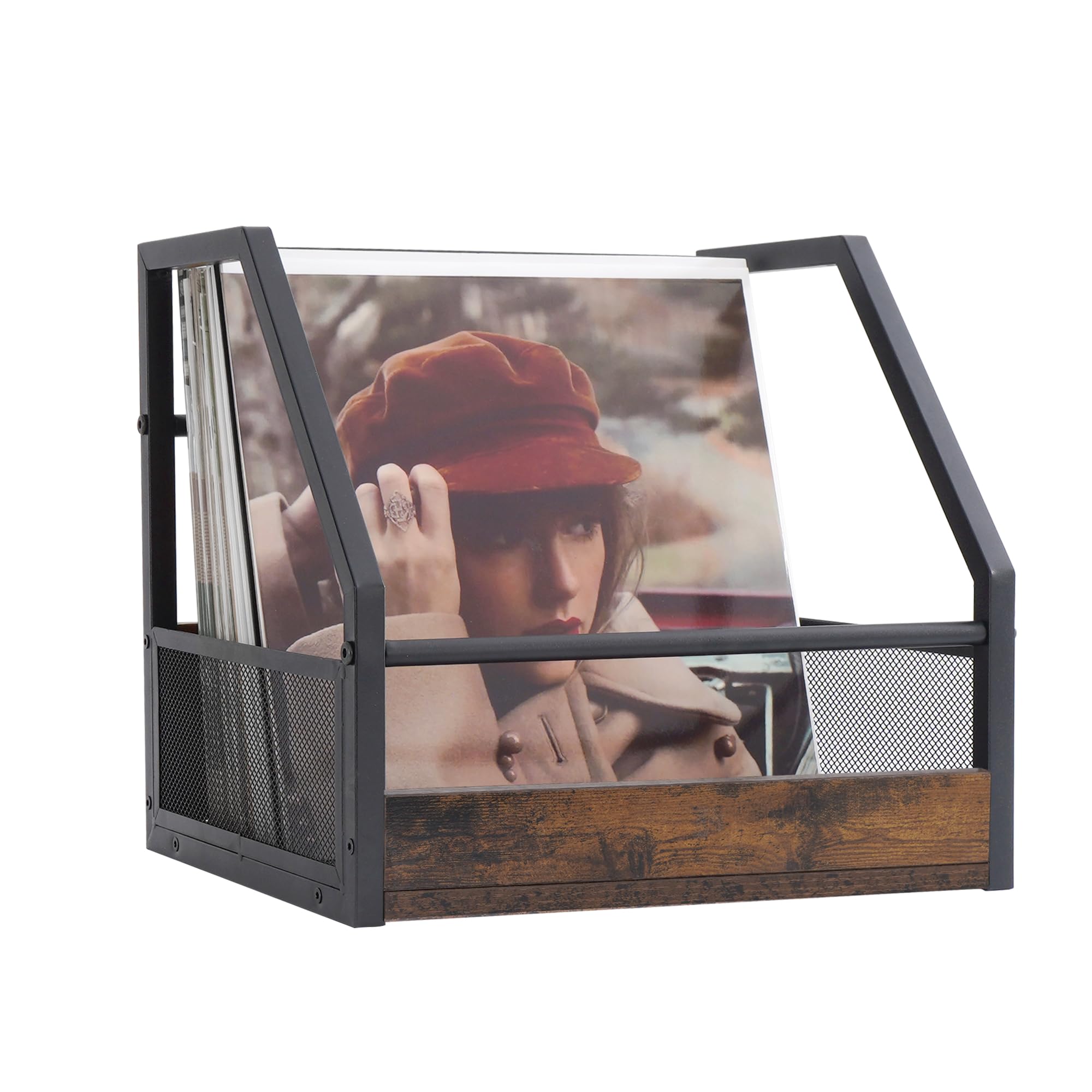Vinyl Record Storage Wall Mount - Stackable LP Record Holder & Organizer for Displaying Albums - Perfect for Home, Office, or Music Studio Organization