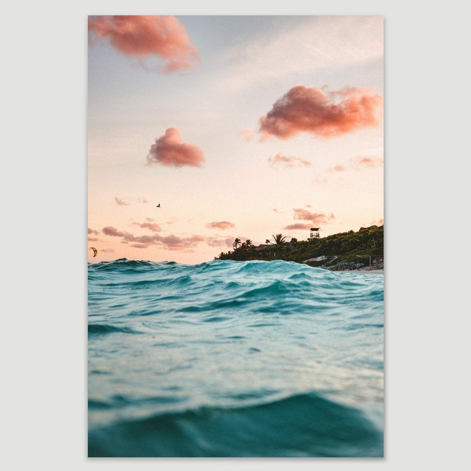 SIGNWIN Canvas Wall Art - Calm Seas Beach Photography, Blue Coastal Decor for Living Room, Bedroom, Office - 32x48 Inches - Perfect for Relaxation & Coastal Theme Interior Design