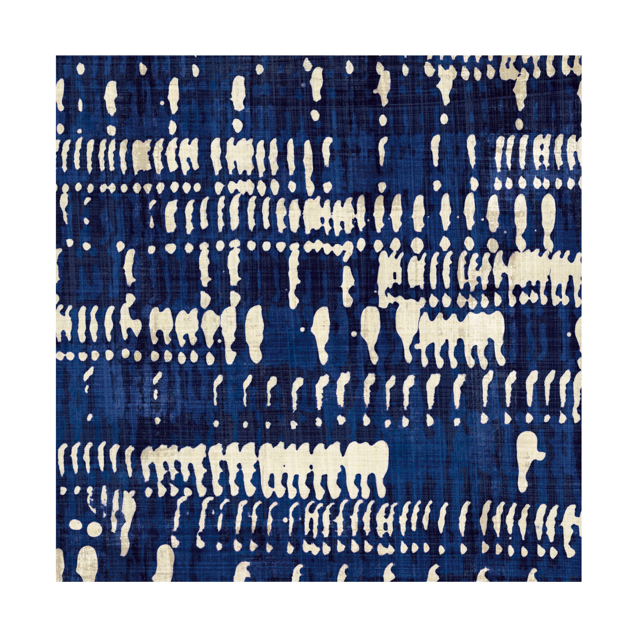 Trademark Fine Art 'Indigo Batik IV' Canvas Wall Art Print by Wild Apple Portfolio - Modern Home Decor for Living Room, Bedroom & Office