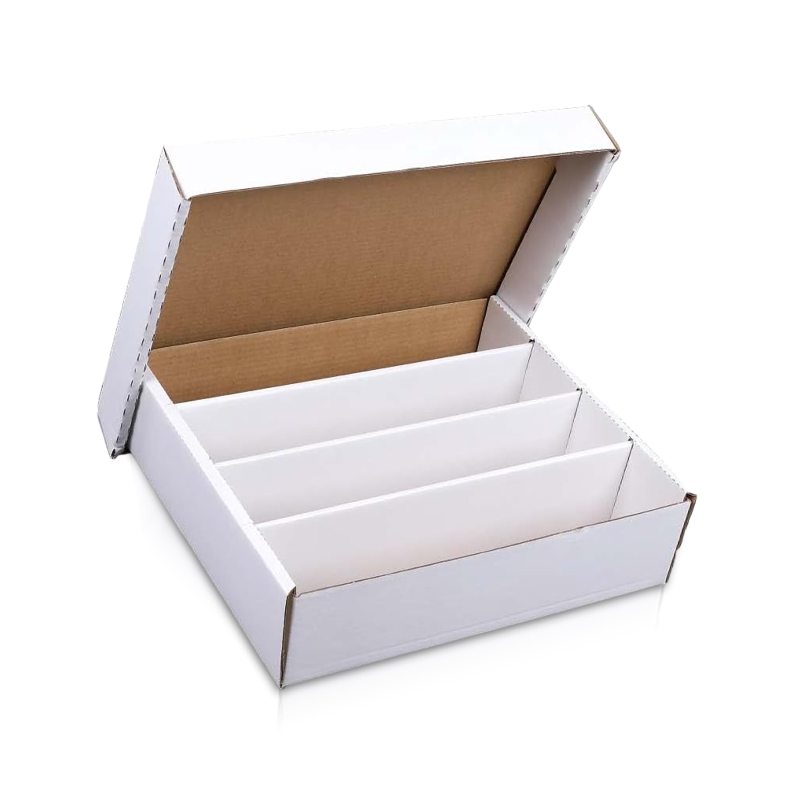 Premium 3200-Count Heavy Duty Trading Card Storage Box - 4 Row Organizer with 200LB Strength - Perfect for Football, Basketball, Baseball & Gaming Cards Collection - Made in USA - Ideal for Collectors, Card Shops & Home Organization