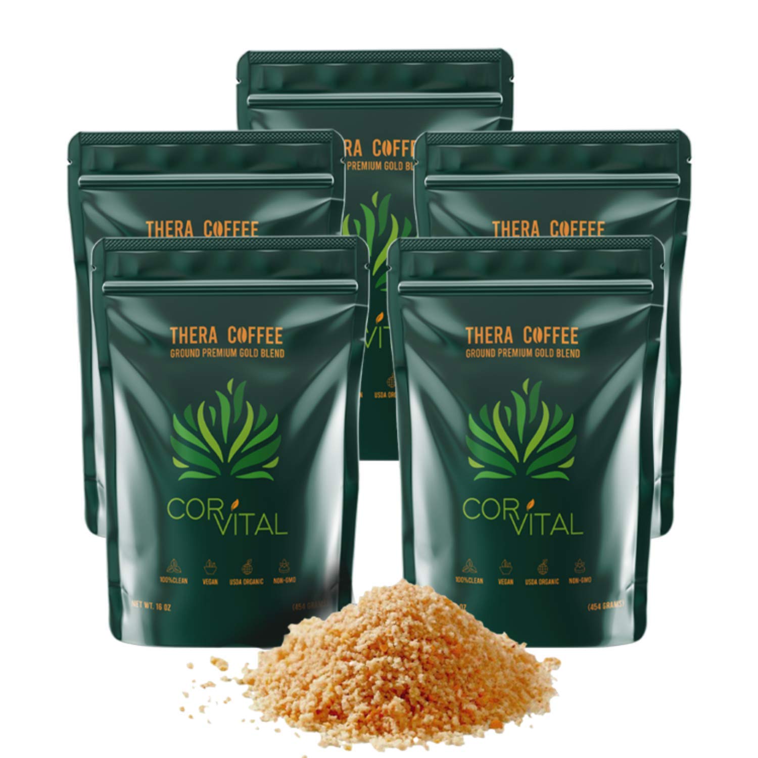 Organic Cor-Vital 5lb Coffee Enema Kit - Gerson Therapy Approved, Mold-Free Colon & Liver Detox Cleanse - Best for Home Enema Therapy, Digestive Health & Body Cleansing - Perfect for Holistic Wellness Routines & Detox Programs