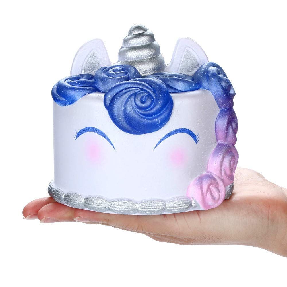 Muicook Squishies Galaxy Unicorn Cake Stress Relief Toy - Slow Rising Scented Sensory Fidget Toy for Kids & Adults - Anxiety Relief, Birthday Party Favors, Office Desk Decor