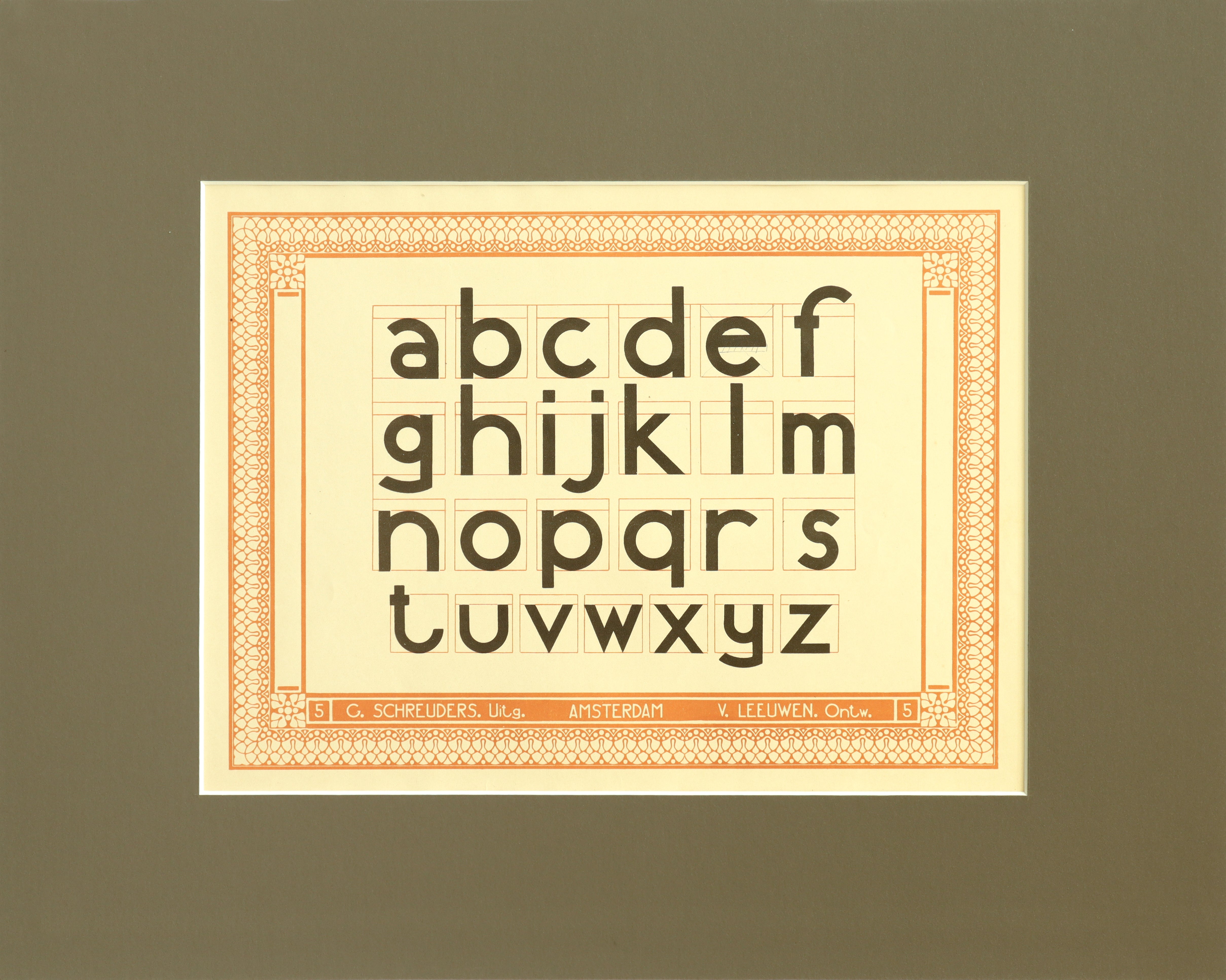 Vintage 1907 Dutch Letterpress Sheet - Antique Matted Print for Home Decor, Office & Gallery Display - Perfect for Framing, Collectors & History Enthusiasts
