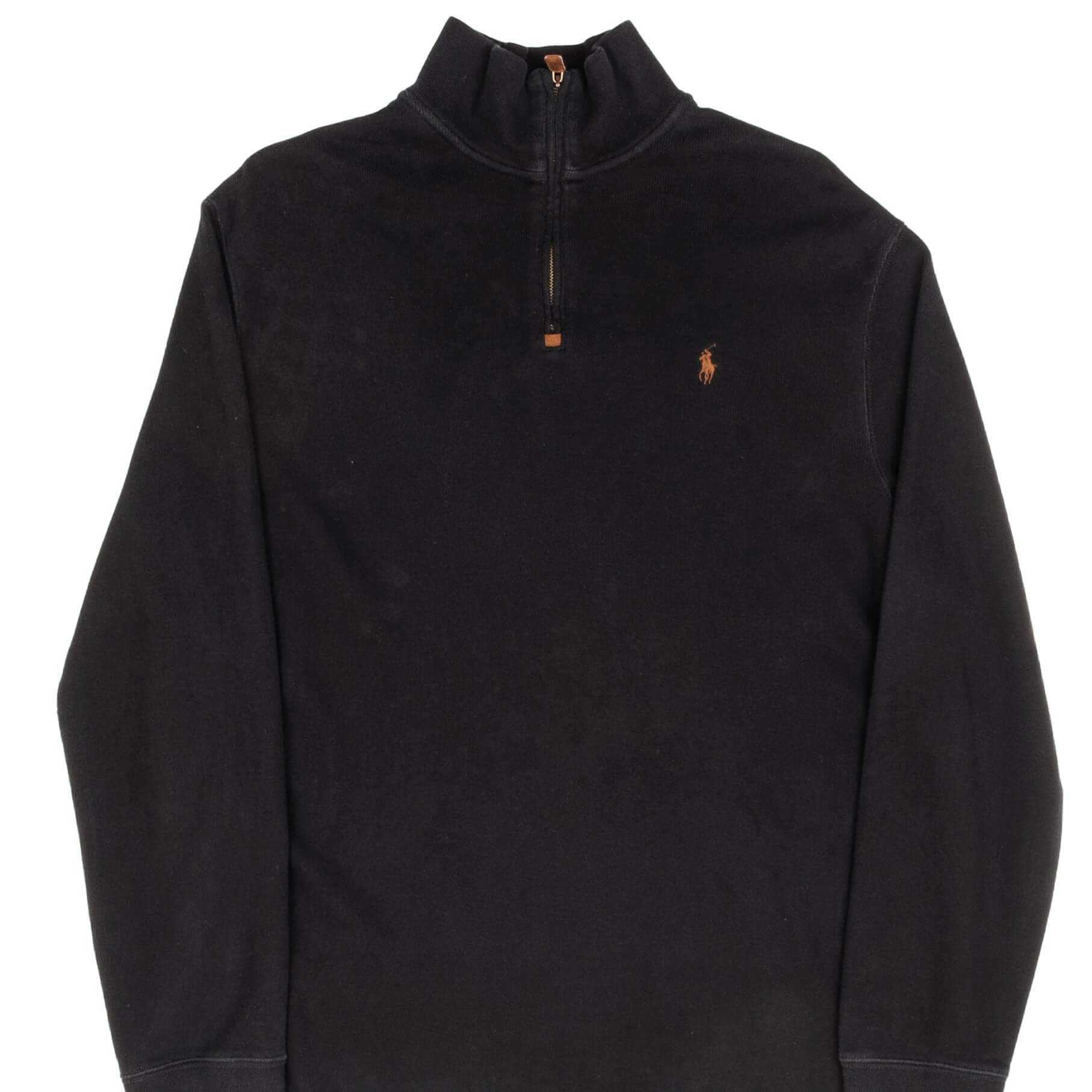 Ralph Lauren Men's Black Quarter Zip Sweater - Size XL - Comfortable & Stylish Pullover for Casual Wear & Outdoor Activities