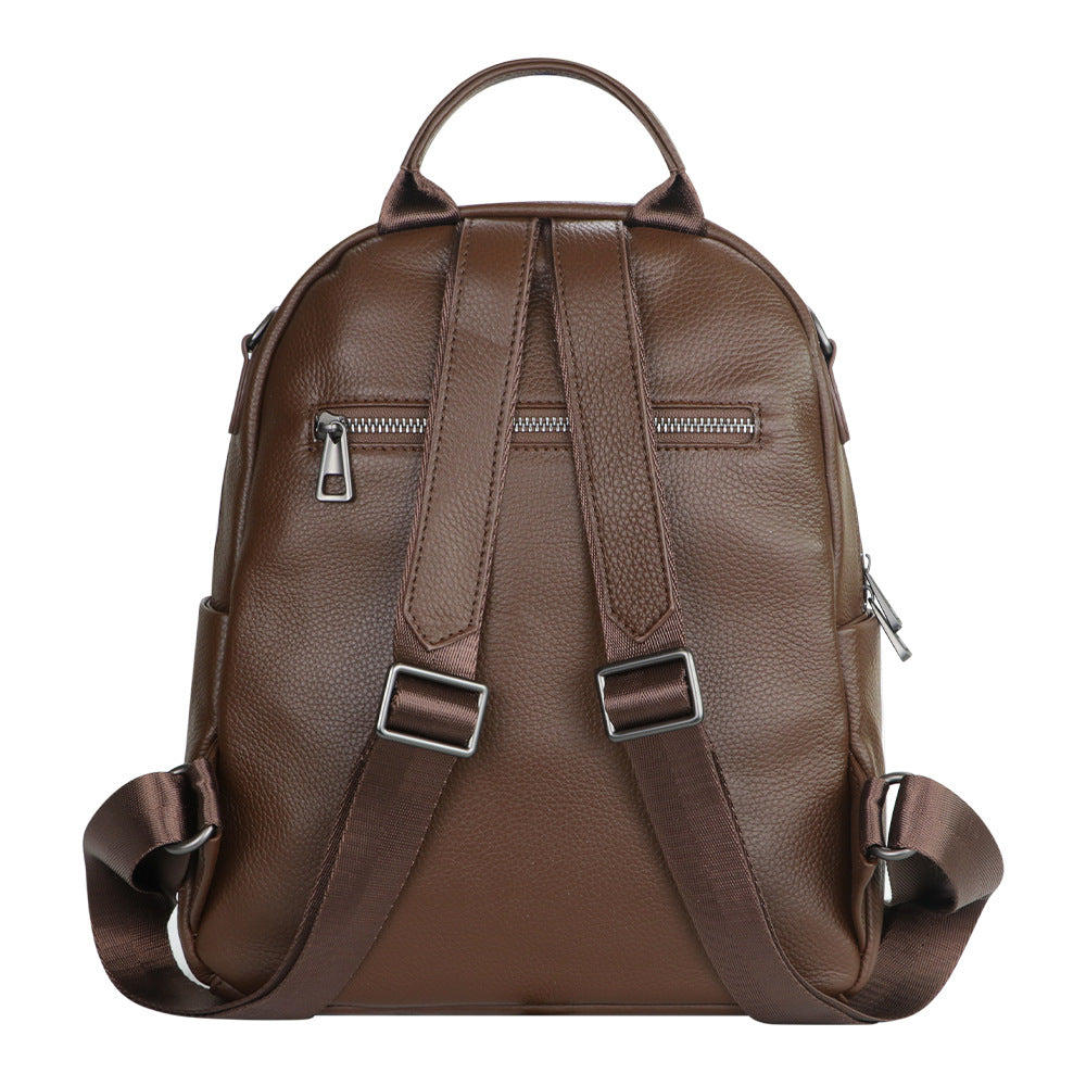 Premium Genuine Leather Backpack for Men & Women - Large Capacity Durable Shoulder Bag for Travel, Work & School - Stylish & Functional Everyday Carry