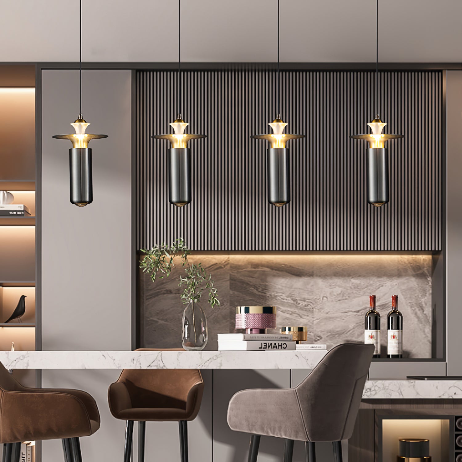Esca Pendant Lamp - Modern Hanging Light Fixture for Kitchen, Dining Room & Bedroom | Energy Efficient LED Ceiling Light with Adjustable Height | Perfect for Home, Office & Restaurant Decor