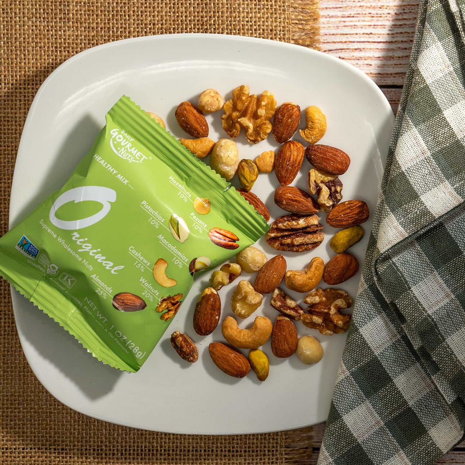 Premium Unsalted Mixed Nuts Snack Packs - No Peanuts, Healthy Trail Mix, Individually Wrapped Deluxe Assorted Nuts (48 Count) - Perfect for Office Snacks, Hiking & Travel