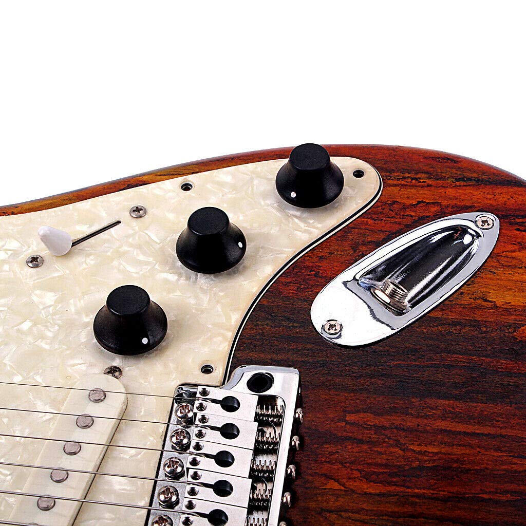 3X Guitar Control Knobs - Zebra, Ebony & Maple Wood Volume Knobs for Electric Guitar - Perfect for DIY Guitar Repair, Upgrade & Customization