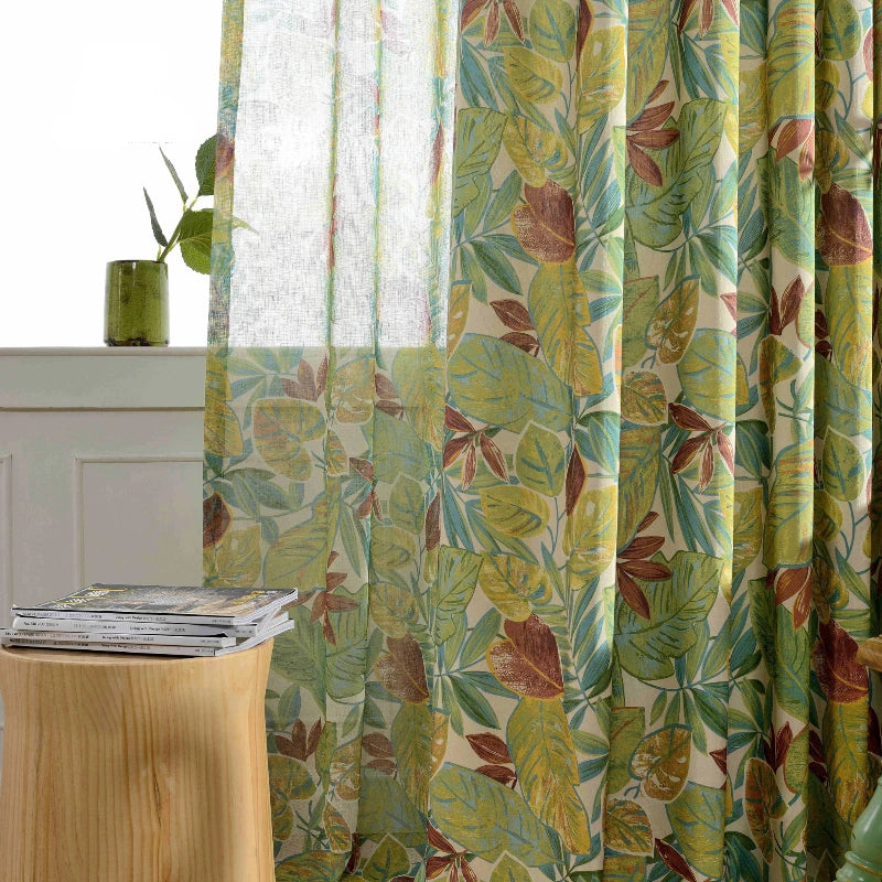Amara Countryside Botanical Blackout Curtains - Custom Room Darkening Drapes for Bedroom & Living Room | Floral Print Window Treatments for Home Decor