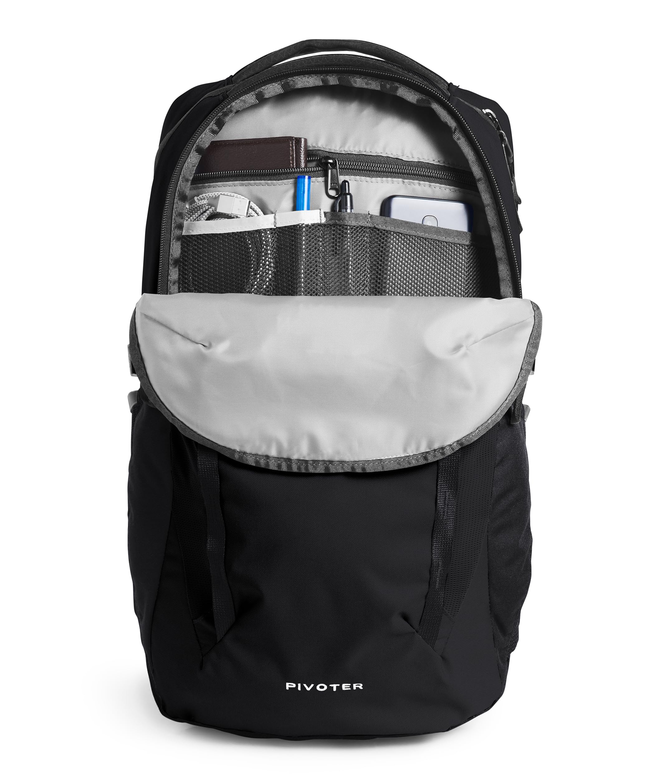 **THE NORTH FACE Pivoter Everyday Laptop Backpack - Durable TNF Black Backpack for Work, School & Travel - One Size Fits All**