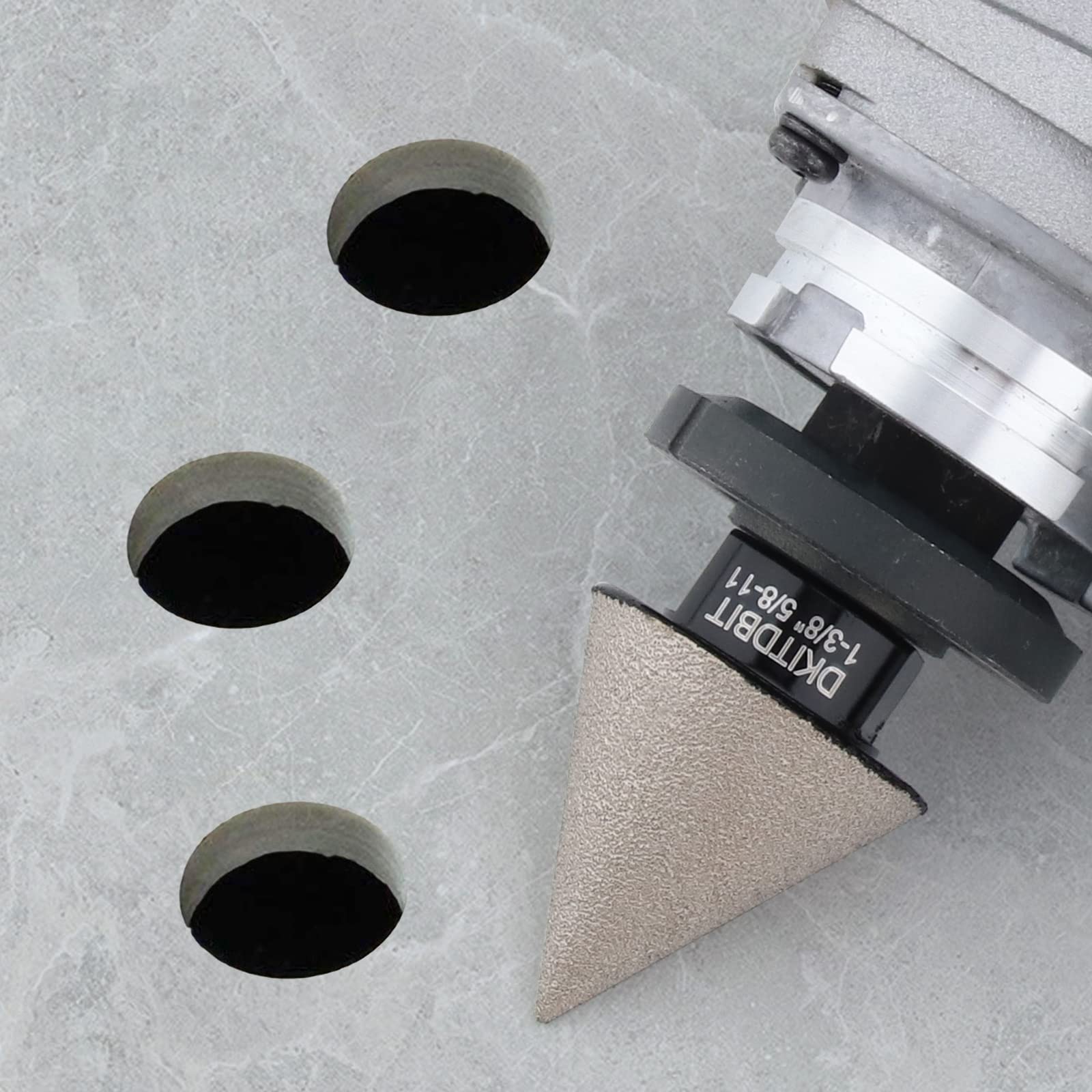 Premium Diamond Beveling Chamfer Bit 1-3/8 Inch (35mm) - 5/8-11 Thread to 3/8
