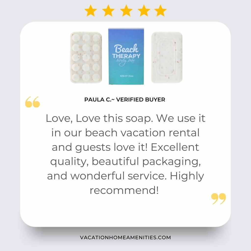 Beach Therapy Massage Bar Soap - 1.5oz Natural Moisturizing Body Soap for Relaxation & Skin Care | Perfect for Spa, Bath, and Travel