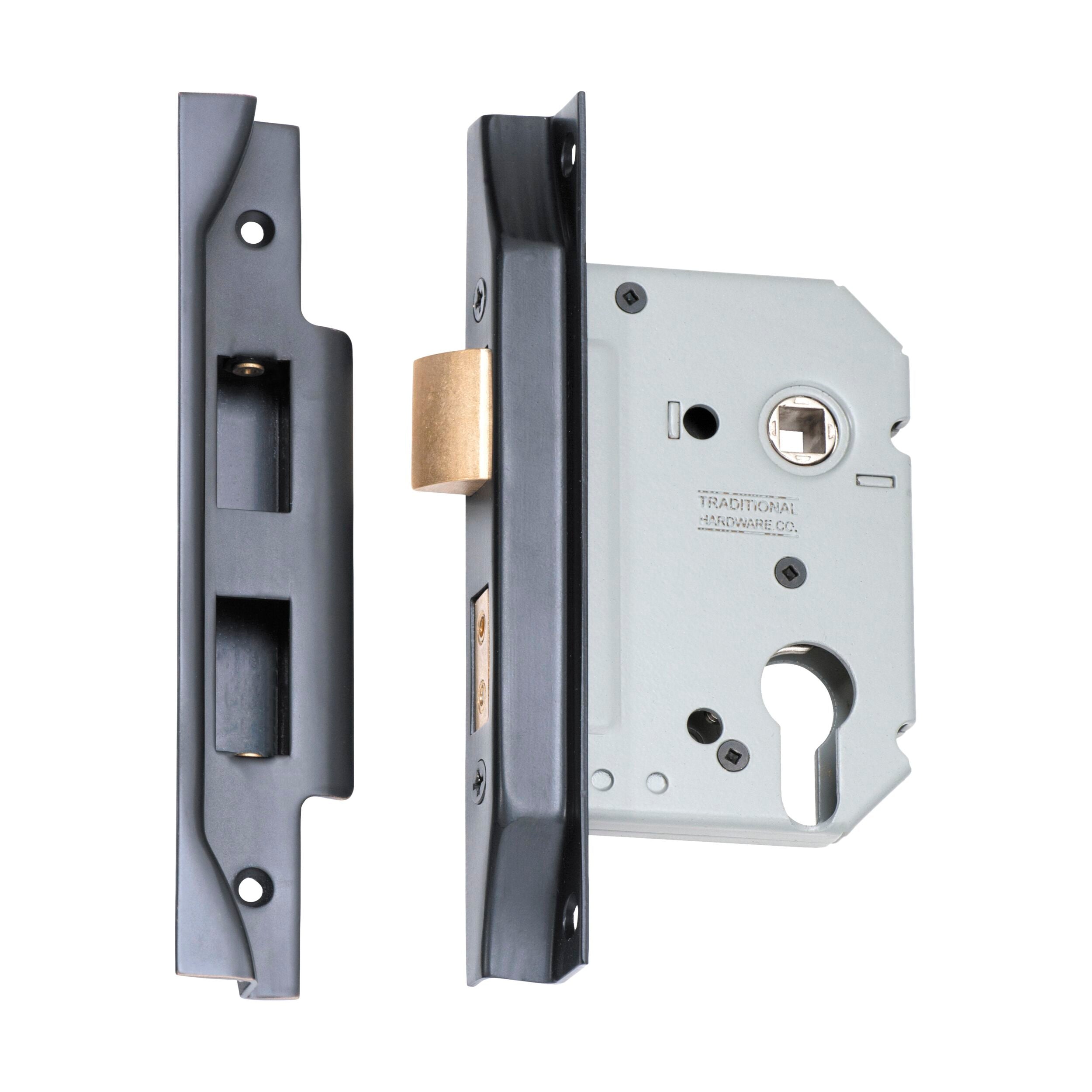 Antique Copper Euro Cylinder Mortice Lock - 2165 Model, 47.5mm Backset, 57mm Rebated | Secure Doors for Homes & Offices