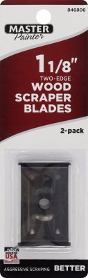 10-Pack 1-1/8 Inch 1B 2-Edge Scraper Blades - High Precision Replacement Blades for Paint, Glue & Adhesive Removal - Perfect for DIY Projects, Home Renovation & Professional Use