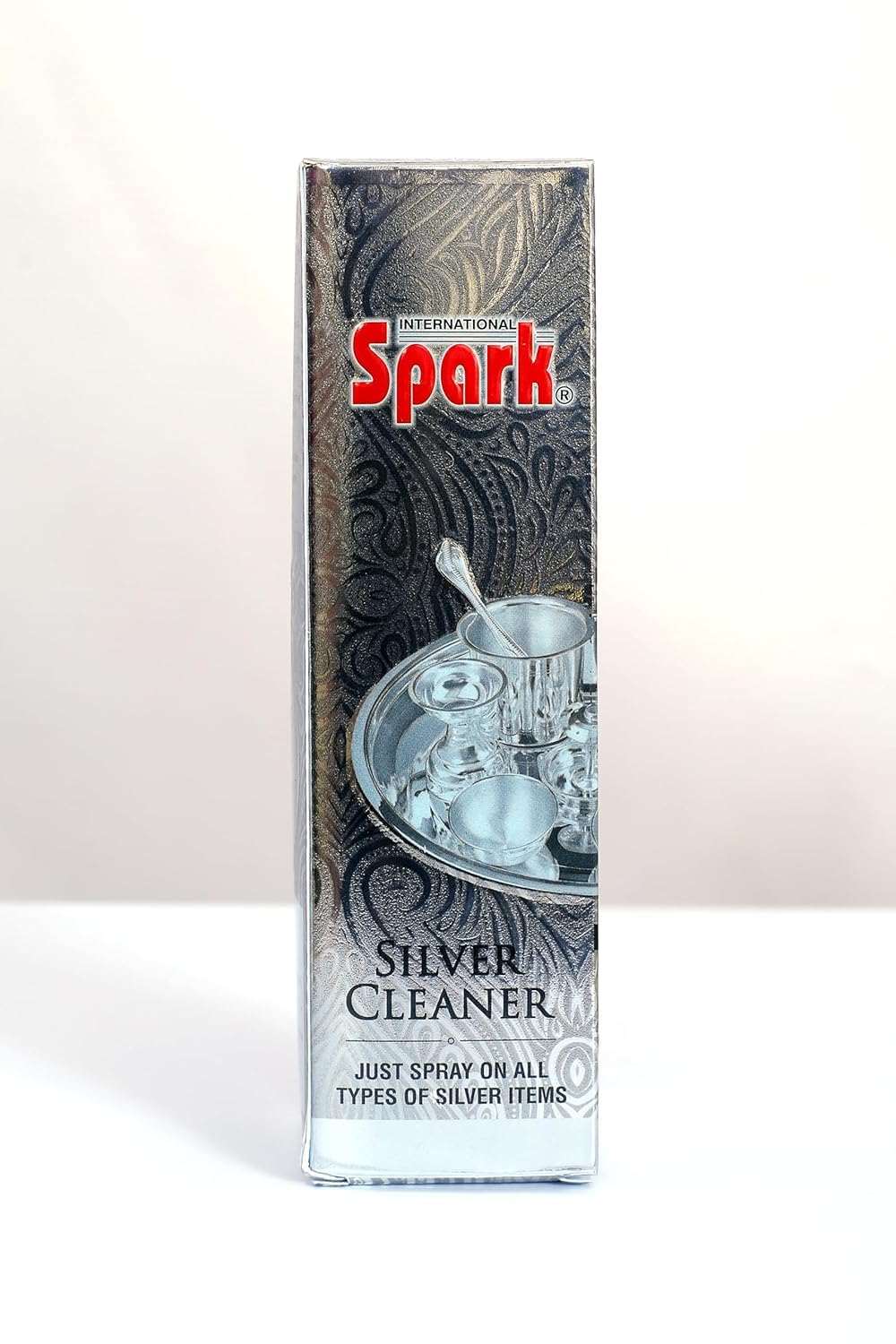 Spark International Silver Polish Cleaner - Liquid Spray for Household Utensils & Jewelry (Pack of 1) - Perfect for Cleaning Tarnished Silverware, Cutlery, and Decorative Items