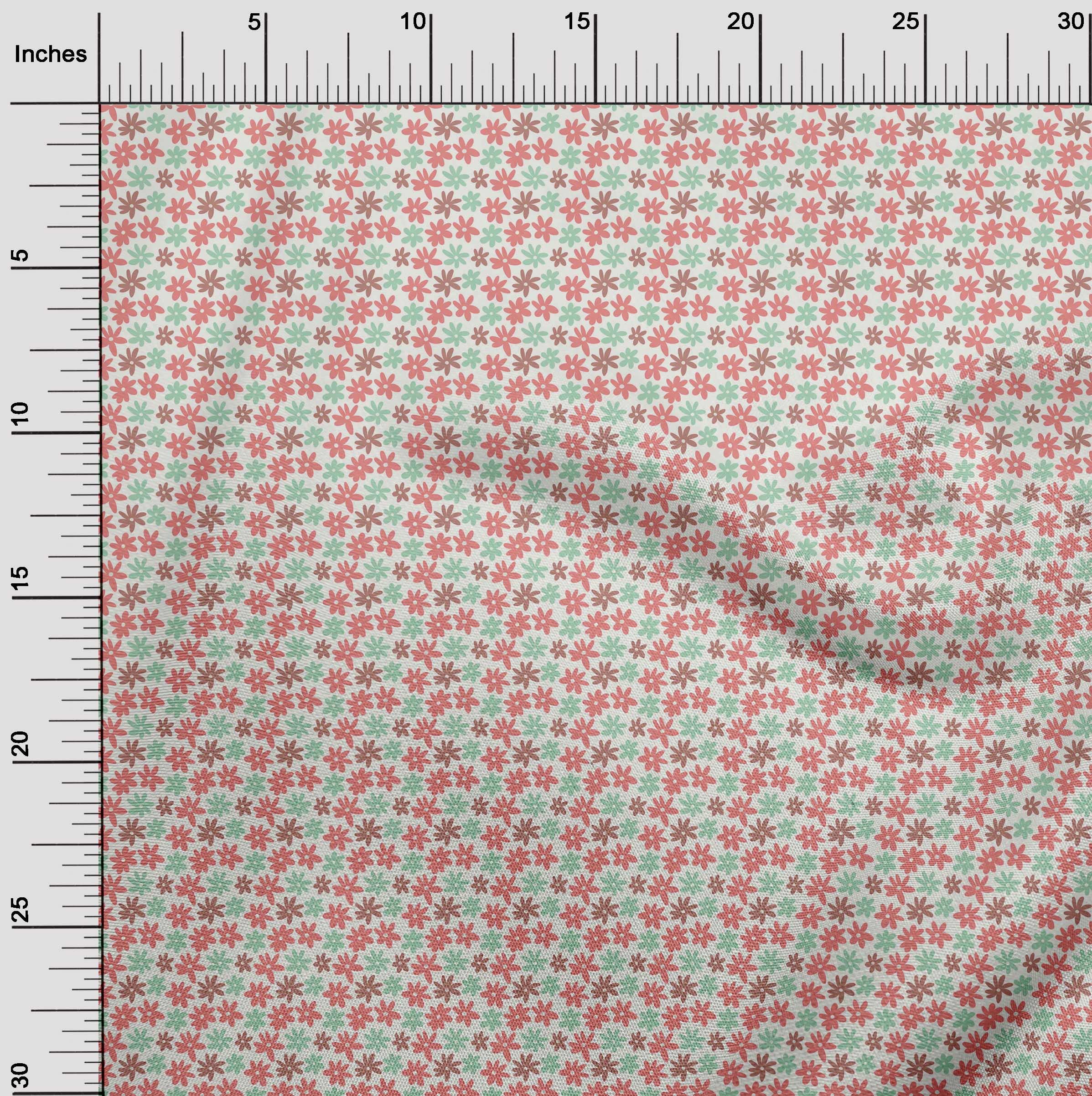 oneOone Rayon Red Floral Print Fabric by The Yard - 56 Inch Wide for DIY Clothing, Dresses, Skirts & Home Decor Sewing Projects | Soft, Lightweight & Easy to Sew