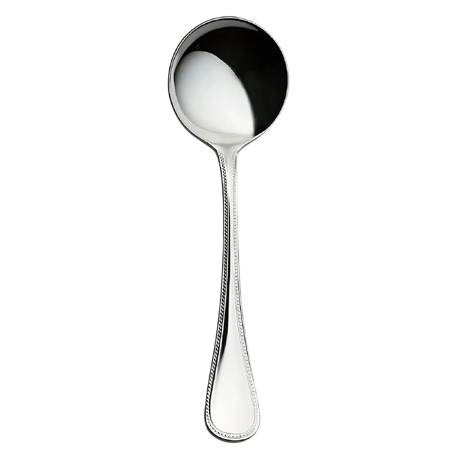 Premium French Accent Stainless Steel Bouillon Spoon - Elegant Soup & Dessert Spoon for Fine Dining, Tea Parties & Gourmet Cooking