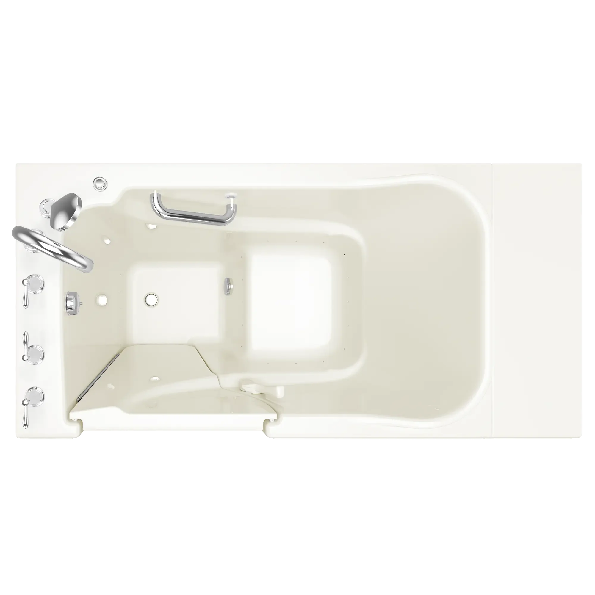 30x52 Inch Gelcoat Walk-In Bathtub with Air Spa System - Left Hand Door & Drain - Ideal for Elderly & Mobility Needs, Relaxing Home Spa Experience