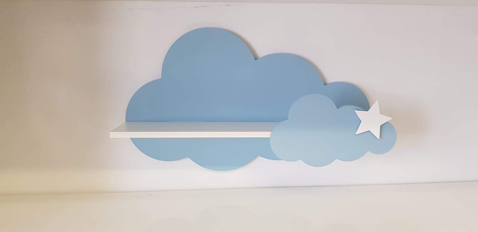 Baby Blue Cloud Shelves for Kids Room & Nursery Decor - Floating Wall Shelves for Books, Toys, and Baby Essentials | Perfect for Baby Shower Gifts & Children's Bedroom Organization