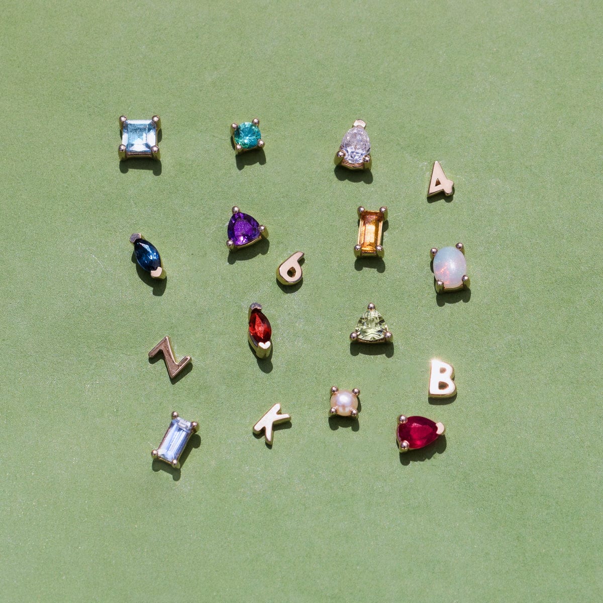 Mini Athena Letter Studs Earrings - Greek Goddess Inspired Jewelry for Women - Perfect for Everyday Wear, Gifts & Special Occasions
